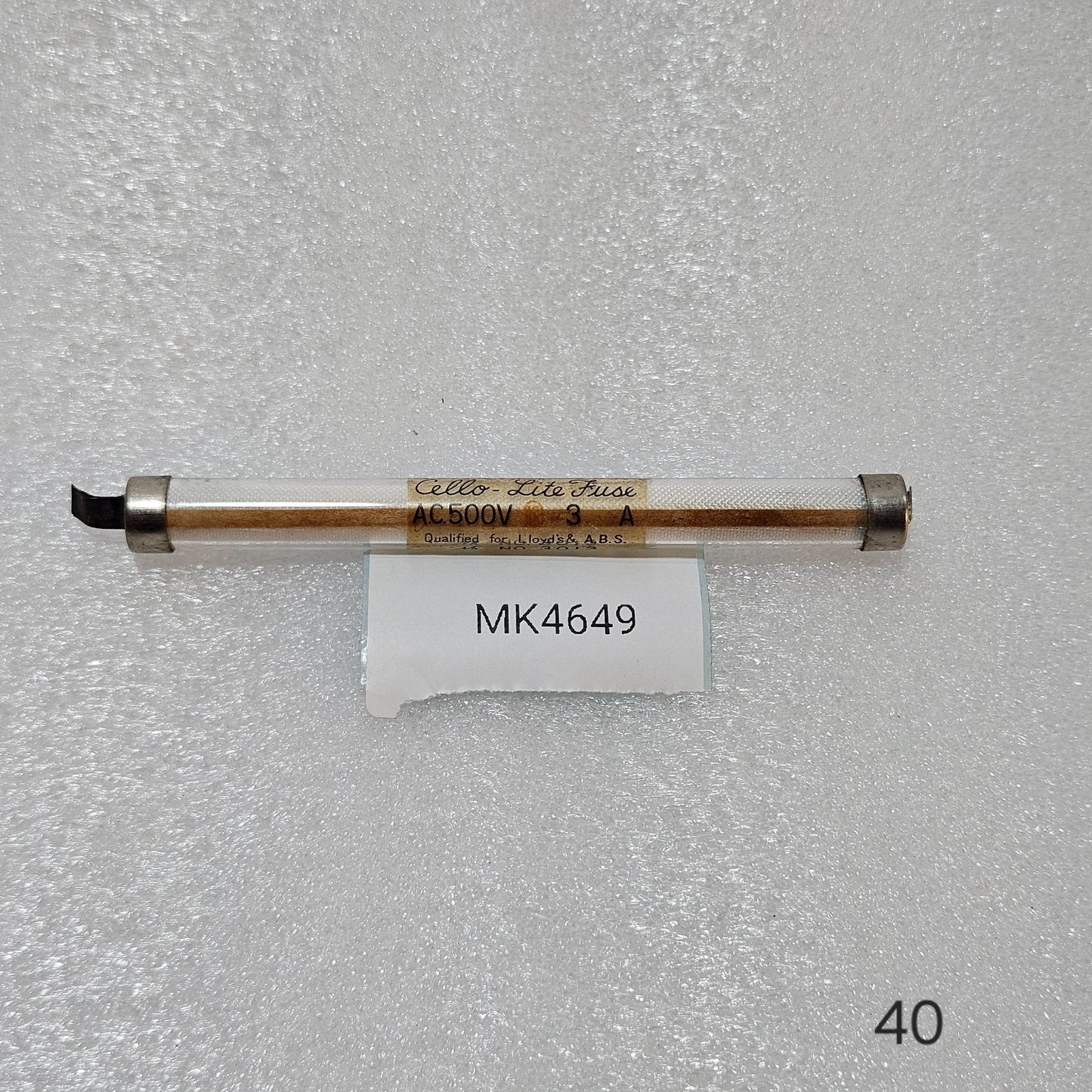CELLO-LITE MARINE FUSE AC 500V 3A – LLOYD’S & ABS APPROVED CERTIFIED MK3013