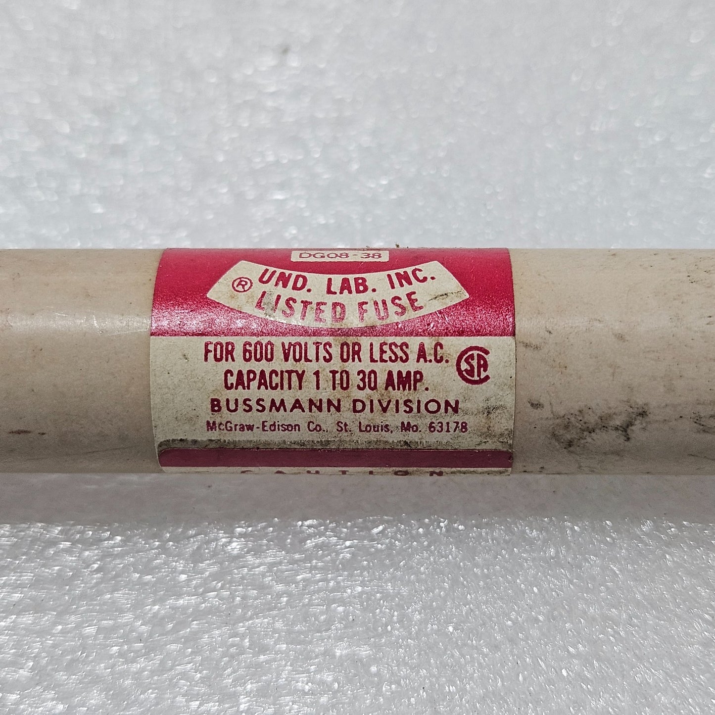 BUSSMANN RES-30 SUPER-LAG RENEWABLE FUSE, CLASS H, 30A, 600V AC
