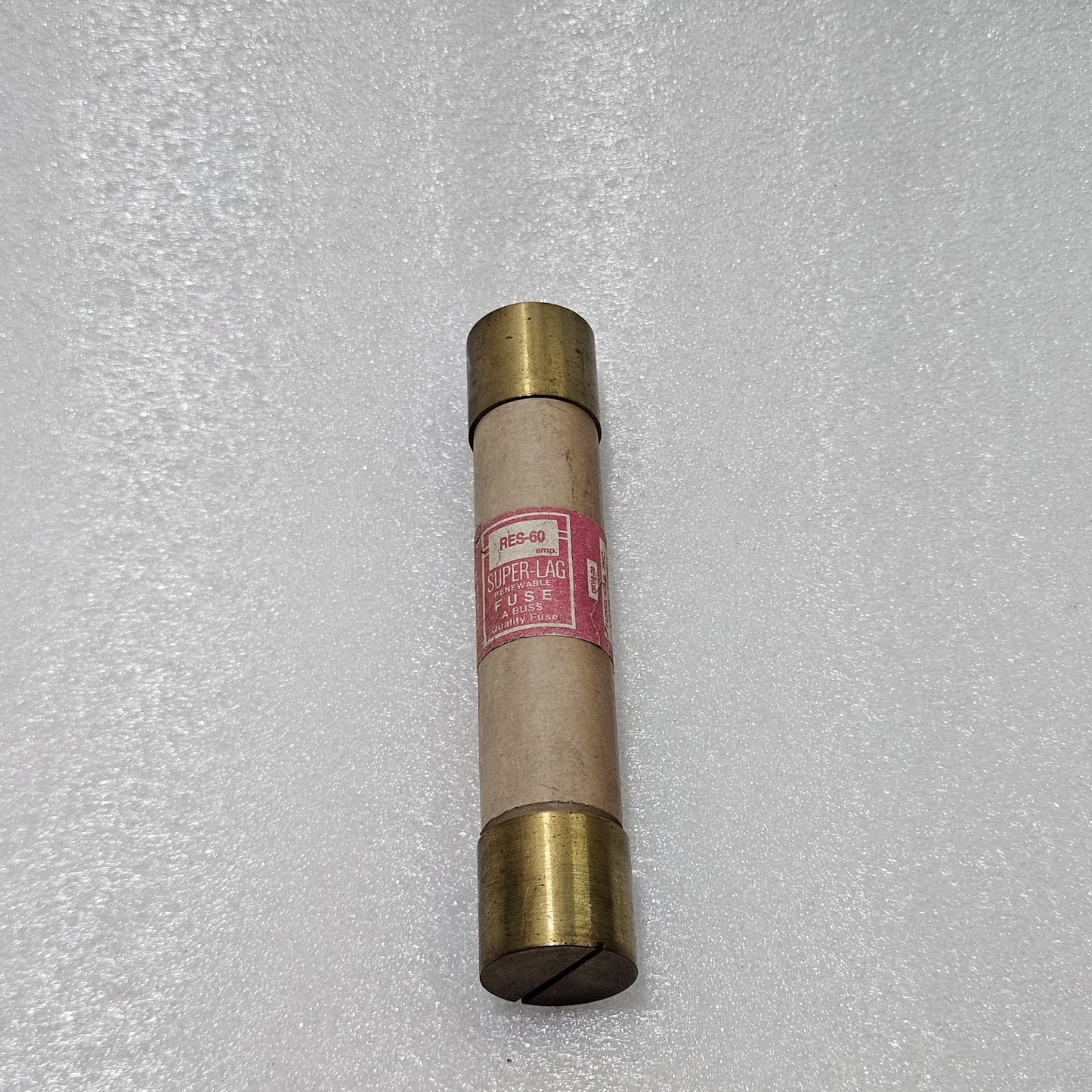 BUSSMANN RES-60 SUPER-LAG RENEWABLE FUSE, 60 A, 600 VAC, CLASS H