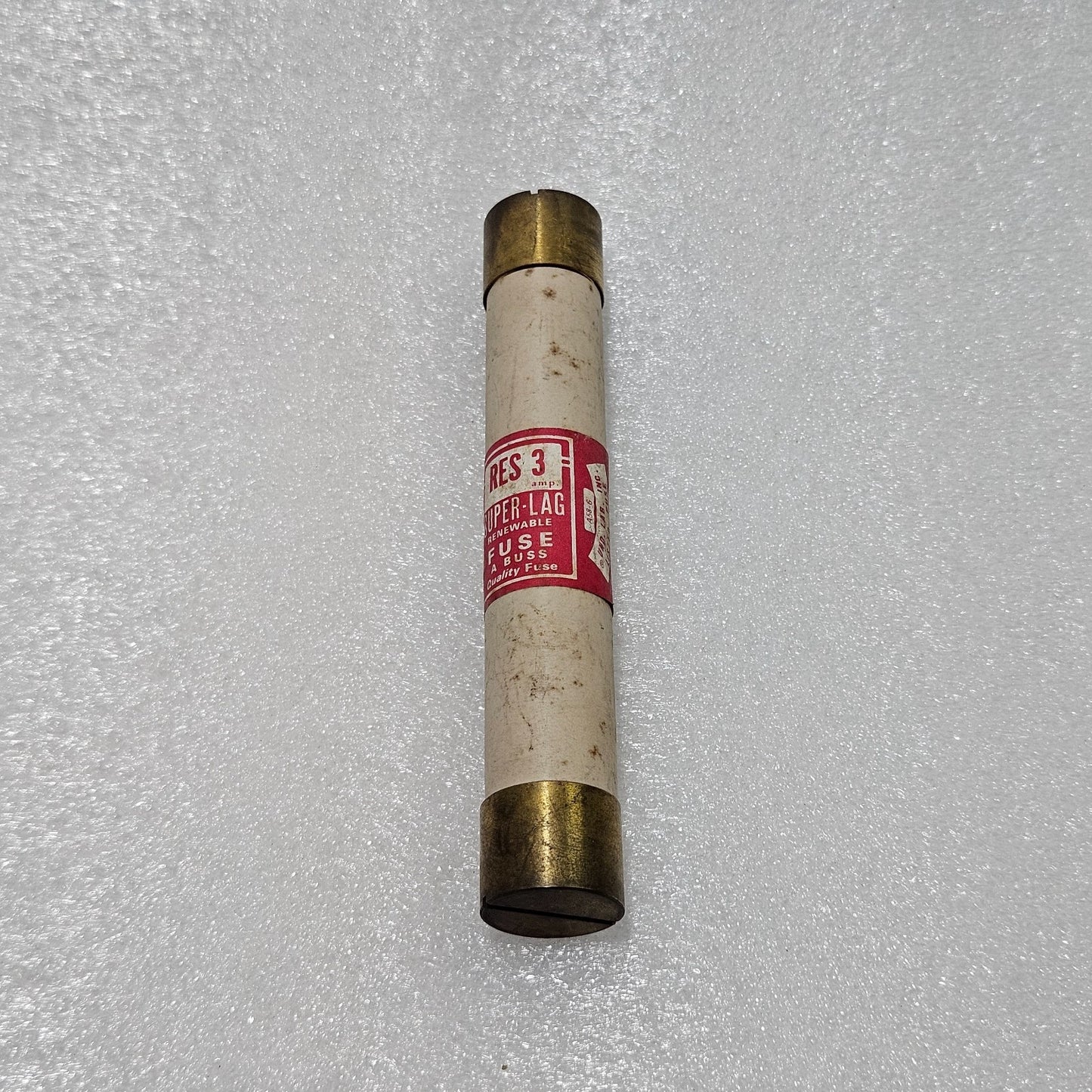 BUSSMANN RES-3 SUPER-LAG RENEWABLE FUSE, 3A, 600V AC