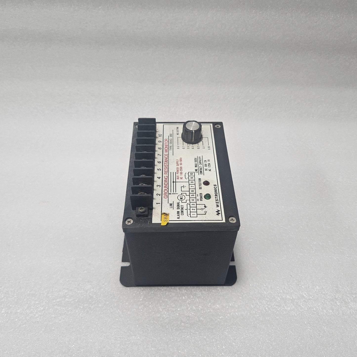 WESTRONICS SBAG-202 GROUNDING RESISTANCE MONITOR AC 180–250V 500V LINE