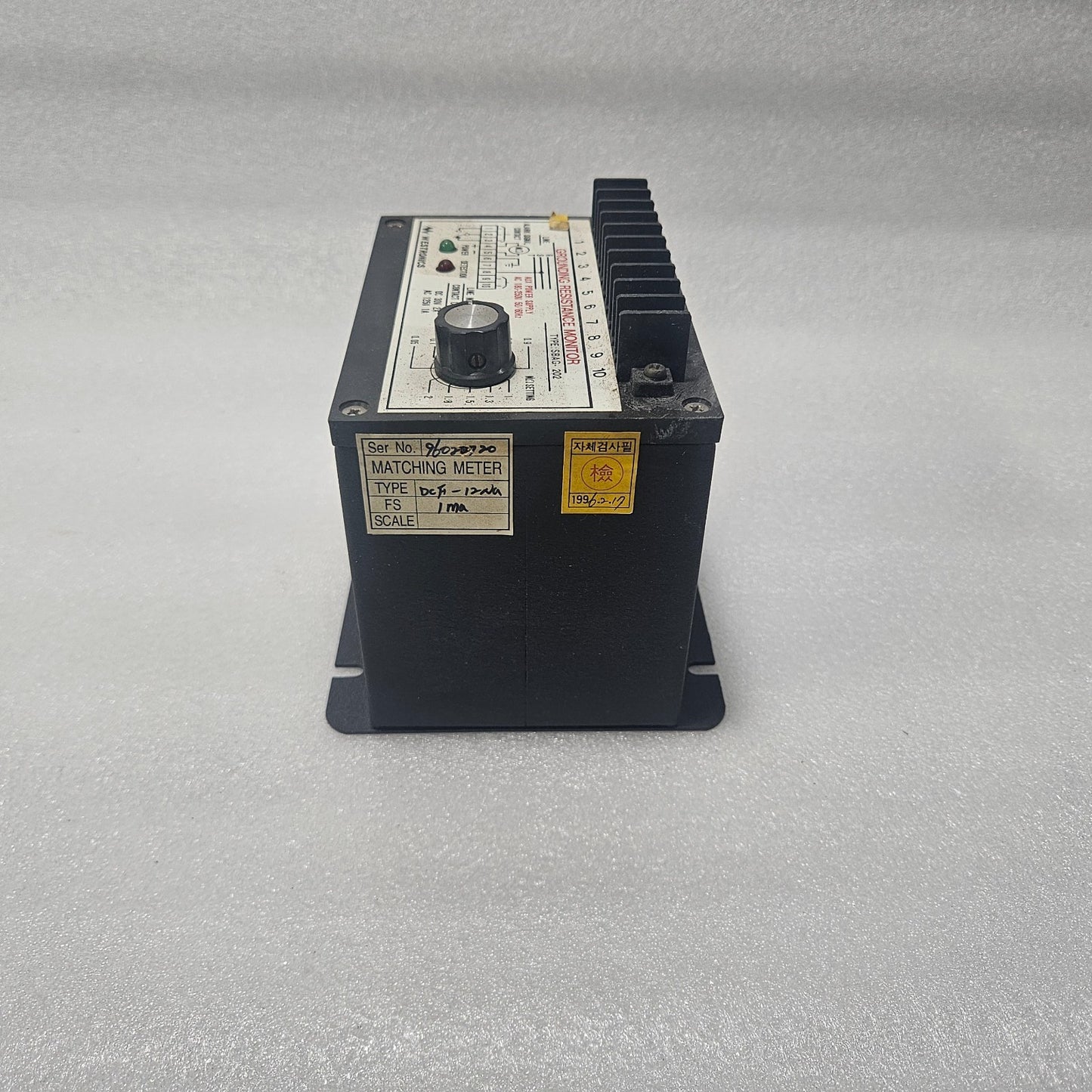WESTRONICS SBAG-202 GROUNDING RESISTANCE MONITOR AC 180–250V 500V LINE