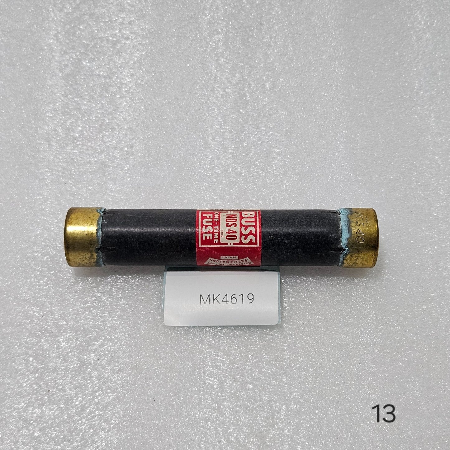 BUSSMANN NOS-40 ONE-TIME FUSE 40A INDUSTRIAL CARTRIDGE FUSE – BUSSMANN MFG DIVIS