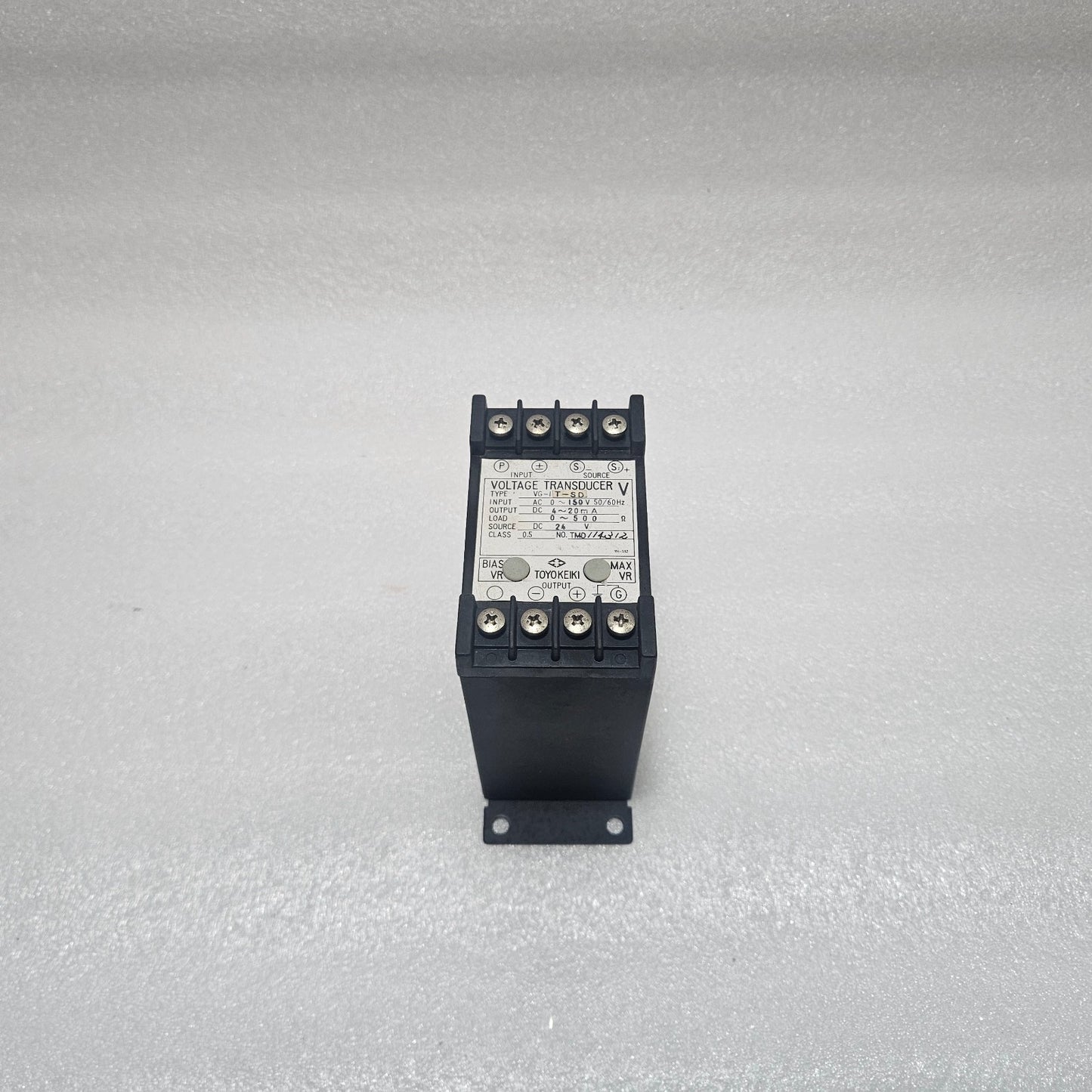 TOYO KEIKI VG-IT-SD VOLTAGE TRANSDUCER AC 0–150V DC 4–20MA CLASS 0.5