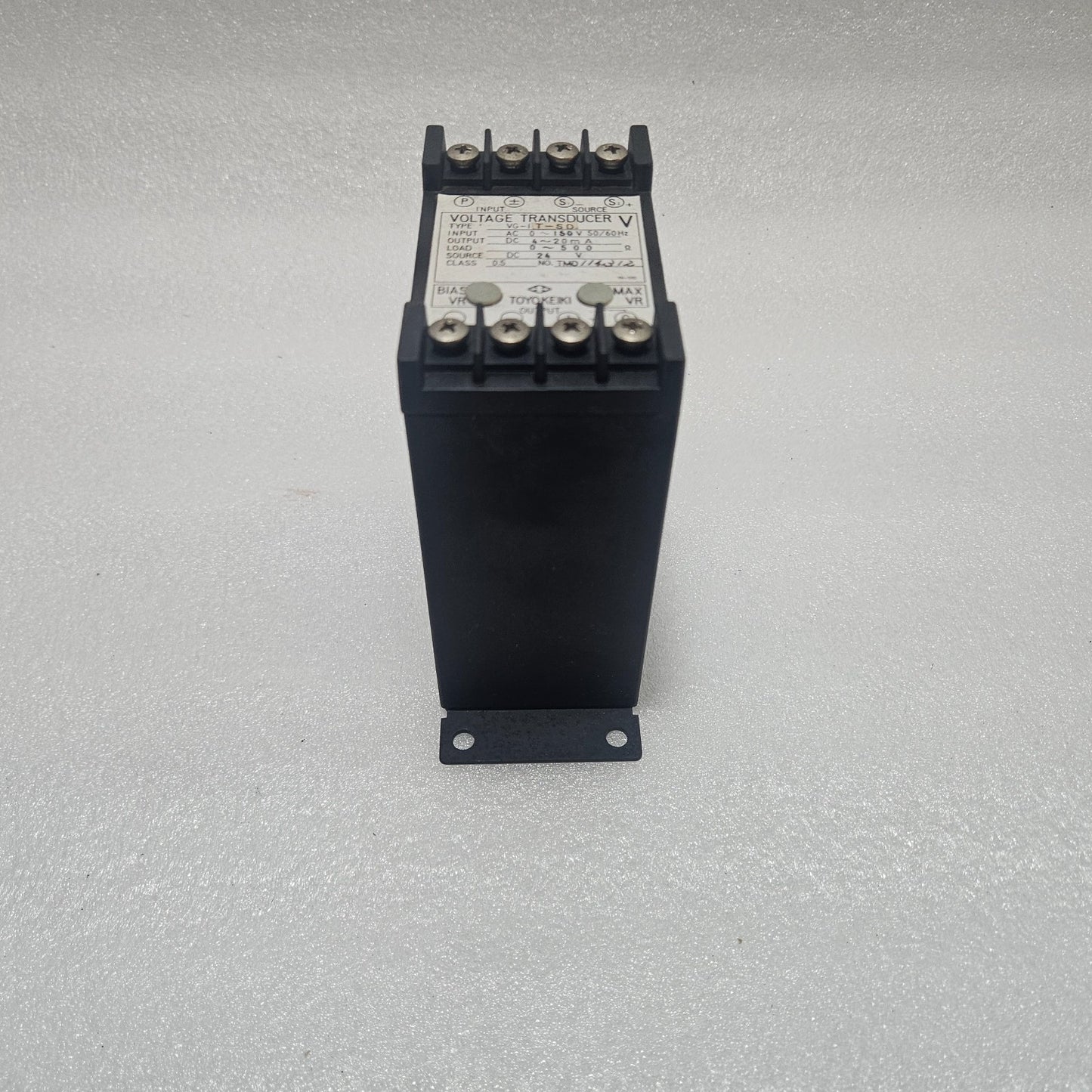 TOYO KEIKI VG-IT-SD VOLTAGE TRANSDUCER AC 0–150V DC 4–20MA CLASS 0.5