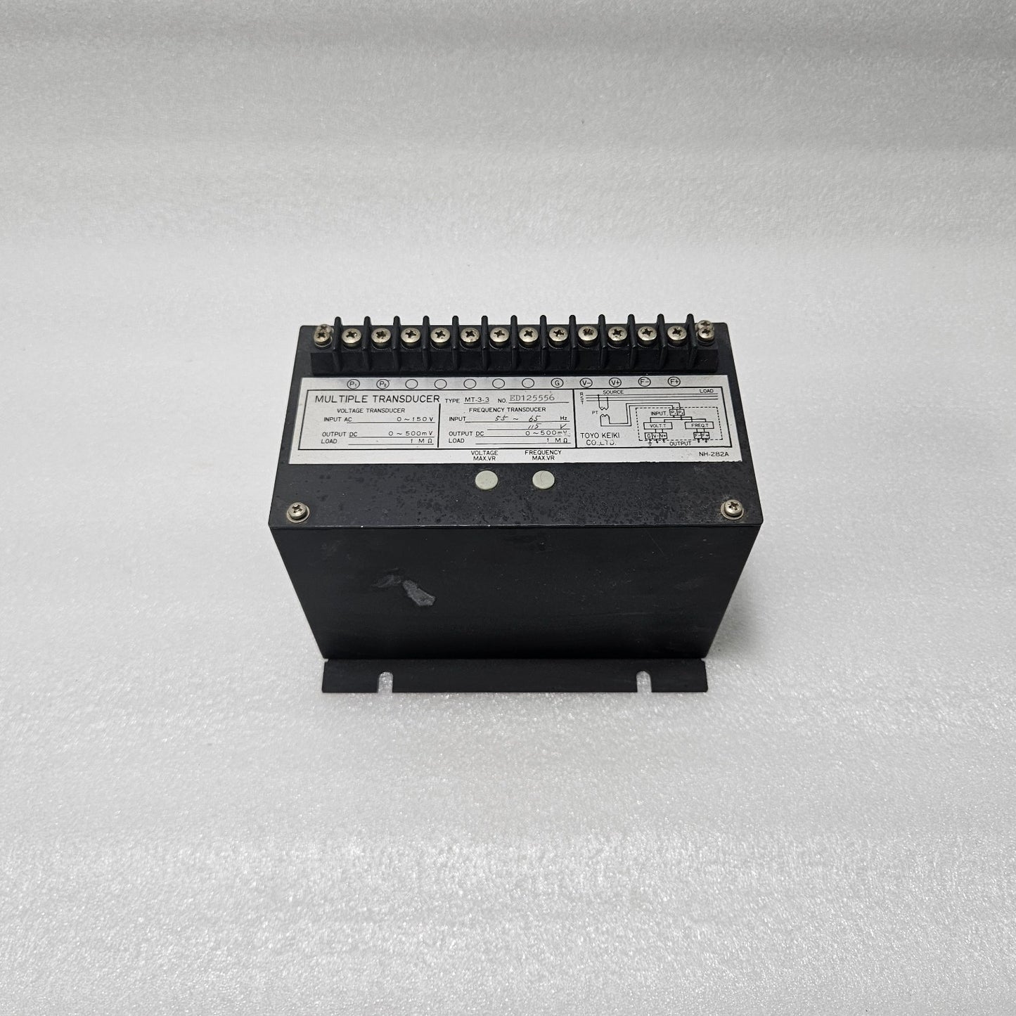 TOYO KEIKI MT-3-3 MULTIPLE TRANSDUCER VOLTAGE & FREQUENCY 0–150VAC 55–65HZ