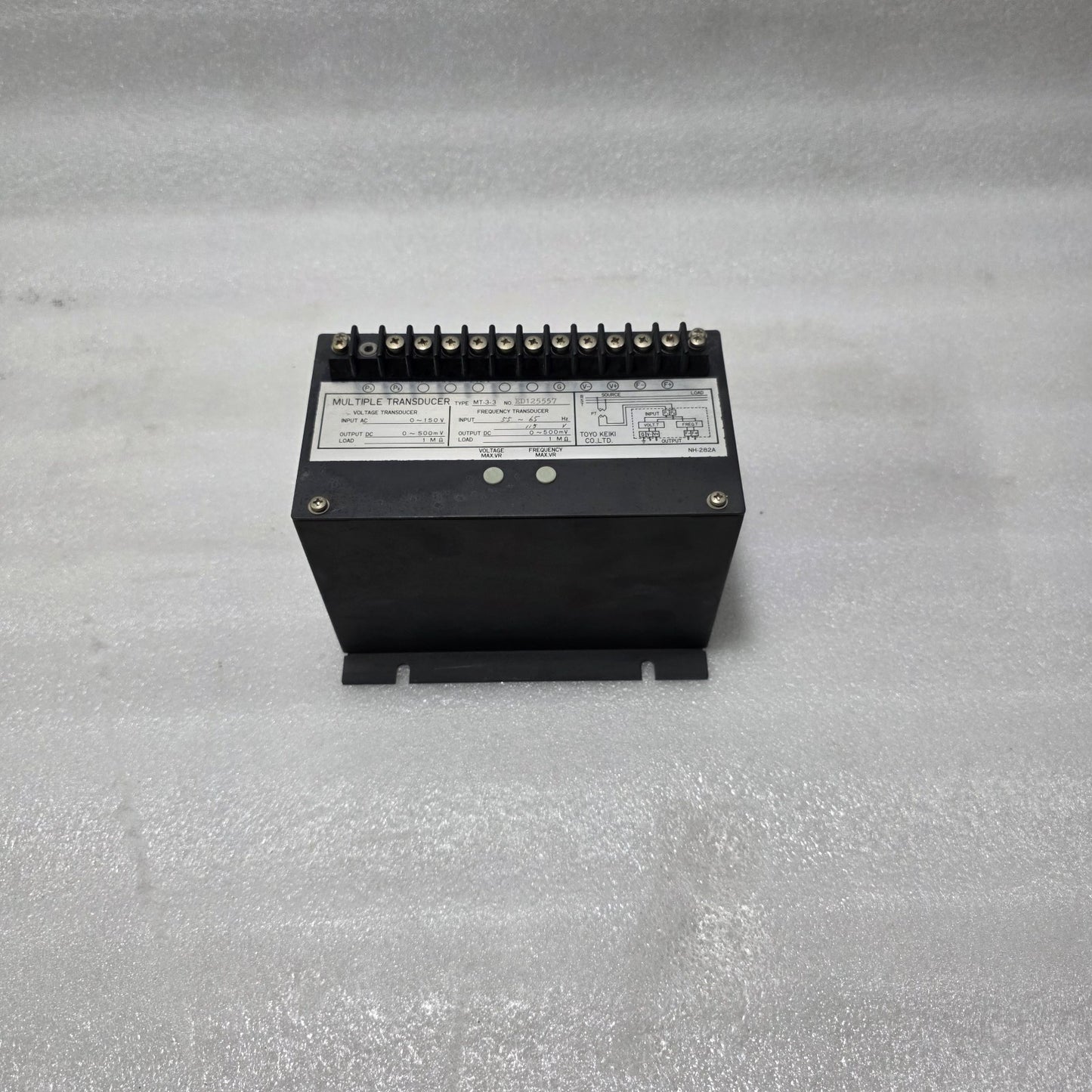 TOYO KEIKI MT-3-3 MULTIPLE TRANSDUCER VOLTAGE & FREQUENCY 0–150VAC 55–65HZ