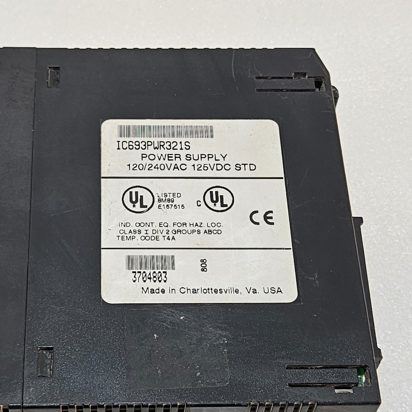 GE FANUC IC693PWR321S PLC POWER SUPPLY MODULE 120/240VAC 125VDC STD MADE IN USA