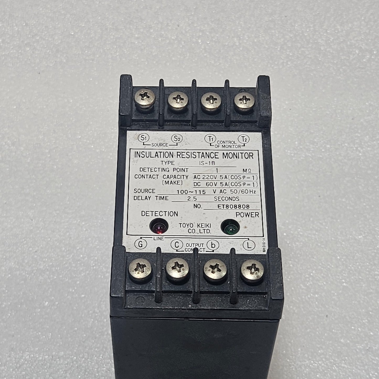 TOYO KEIKI IS-1B INSULATION RESISTANCE MONITOR 100–115VAC 1MΩ
