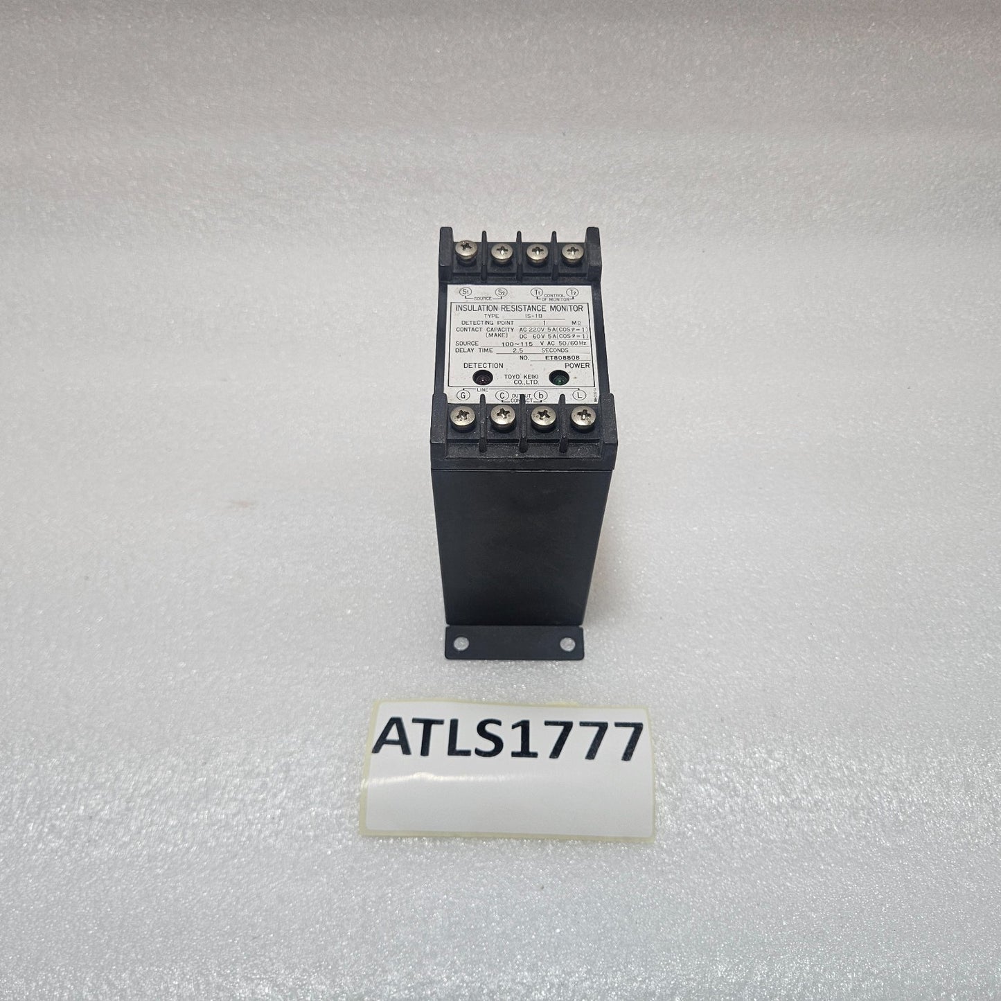 TOYO KEIKI IS-1B INSULATION RESISTANCE MONITOR 100–115VAC 1MΩ