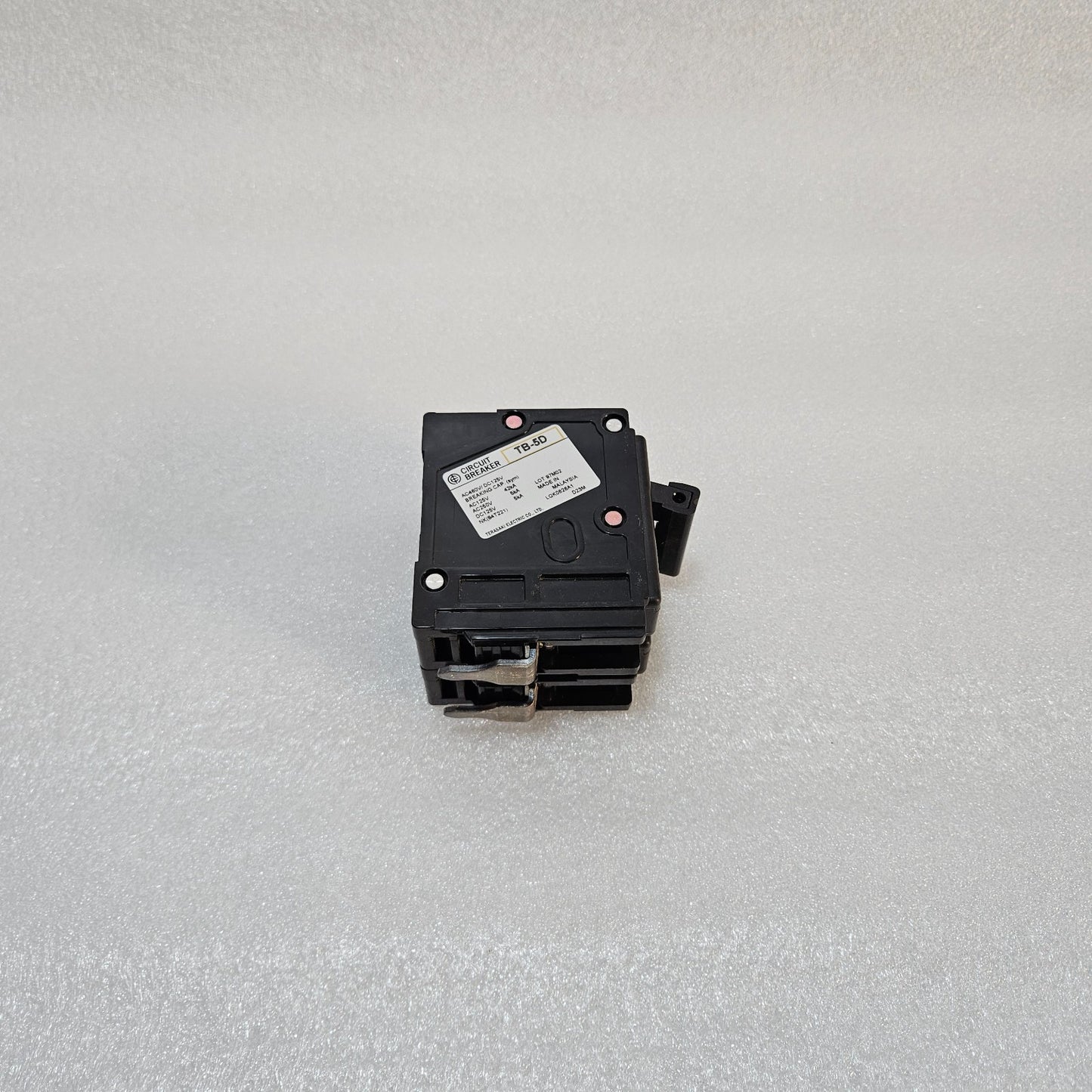 TERASAKI TB-5D 2-POLE CIRCUIT BREAKER 20A AC/DC 480V MADE IN MALAYSIA