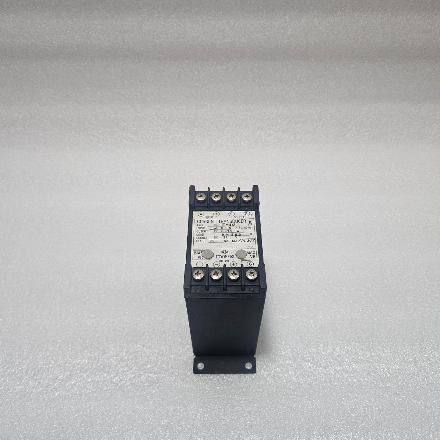 TOYO KEIKI AG-IT-SD CURRENT TRANSDUCER AC 0–5A DC 4–20MA CLASS 0.5