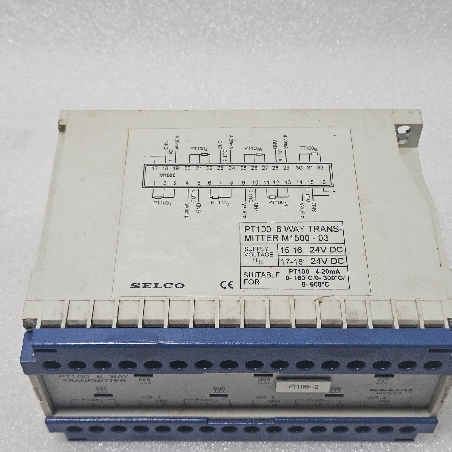 SELCO M1500-03 PT100 6-WAY TRANSMITTER 24V DC