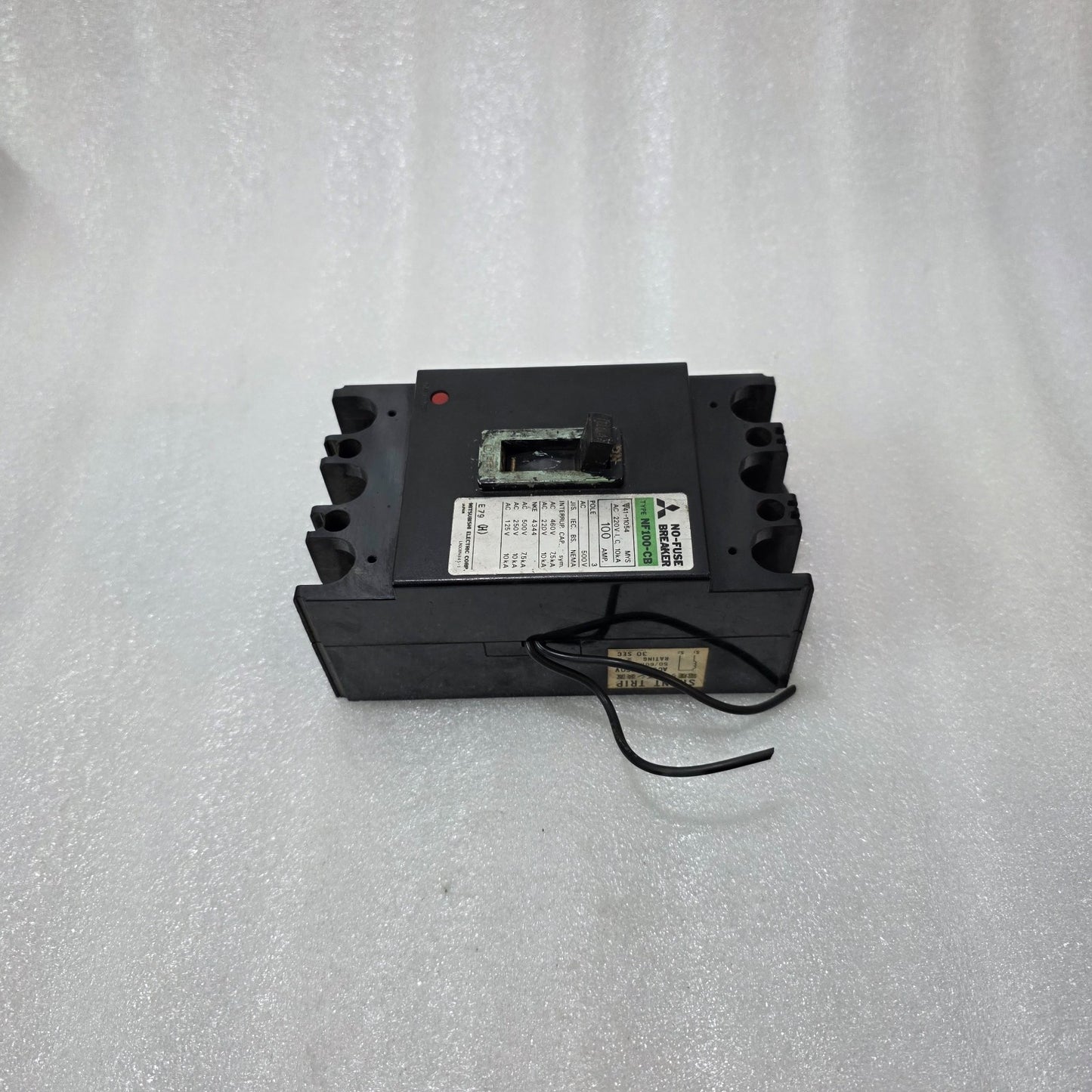 MITSUBISHI NF100-CB NO FUSE BREAKER 100A 3 POLE MCCB | 500V AC | INDUSTRIAL CIRC
