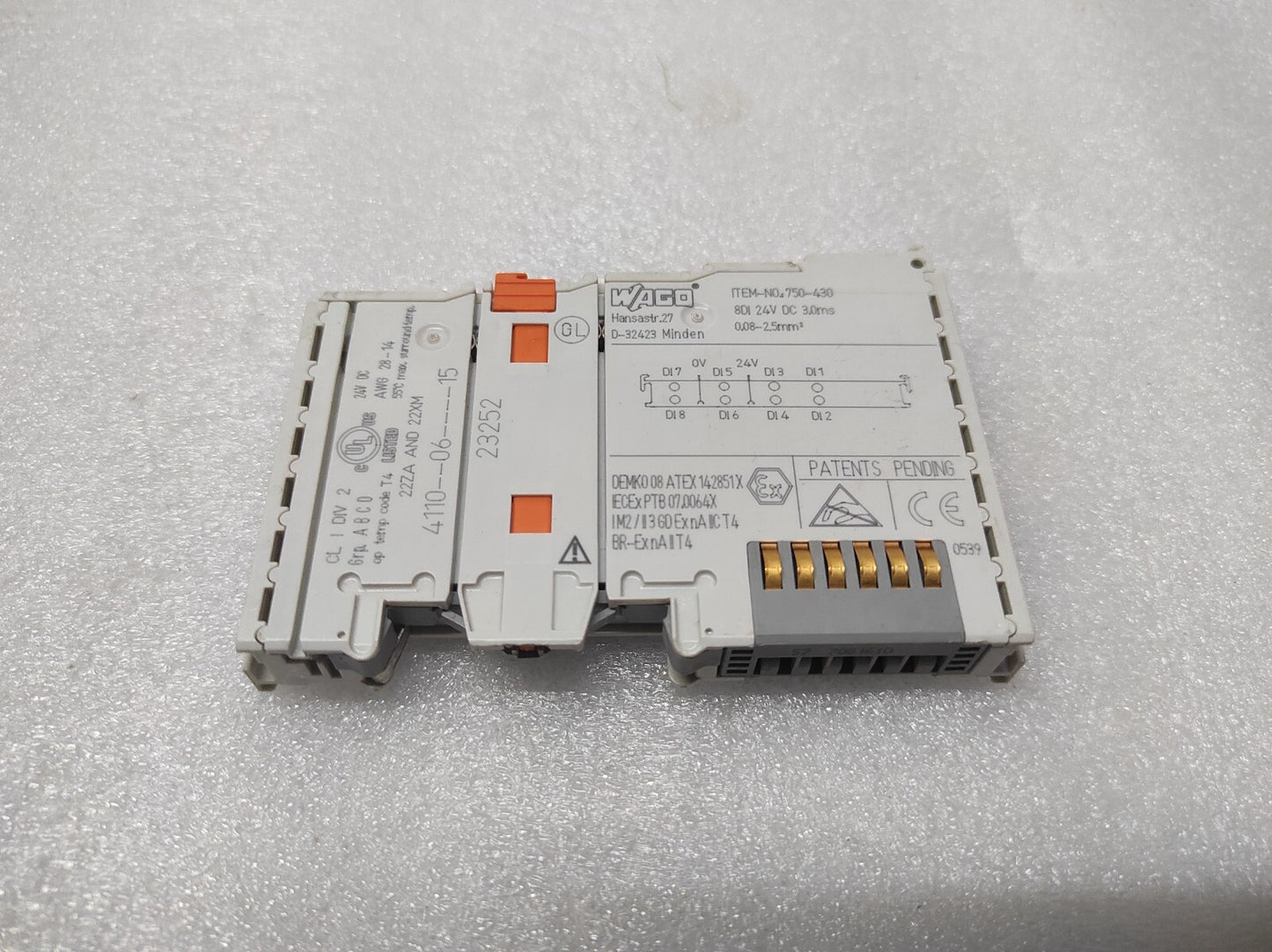 WAGO 750-430 DIGITAL INPUT MODULE