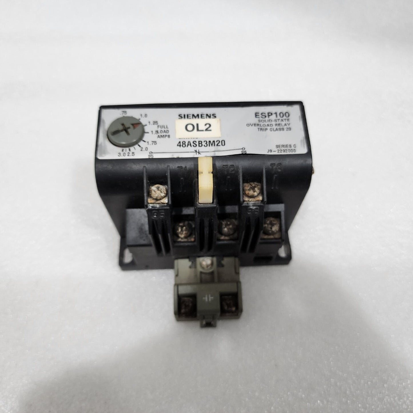 SIEMENS ESP 100 SOLID STATE OVERLOAD RELAY 48ASB3M20 0.75-3A