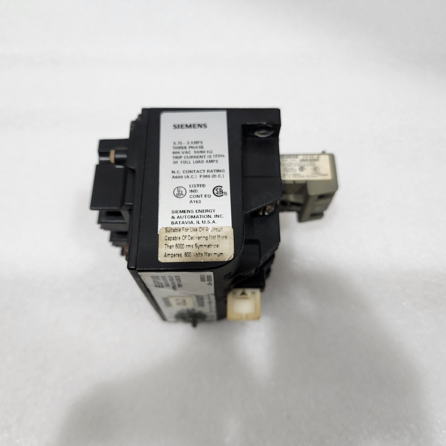 SIEMENS ESP 100 SOLID STATE OVERLOAD RELAY 48ASB3M20 0.75-3A