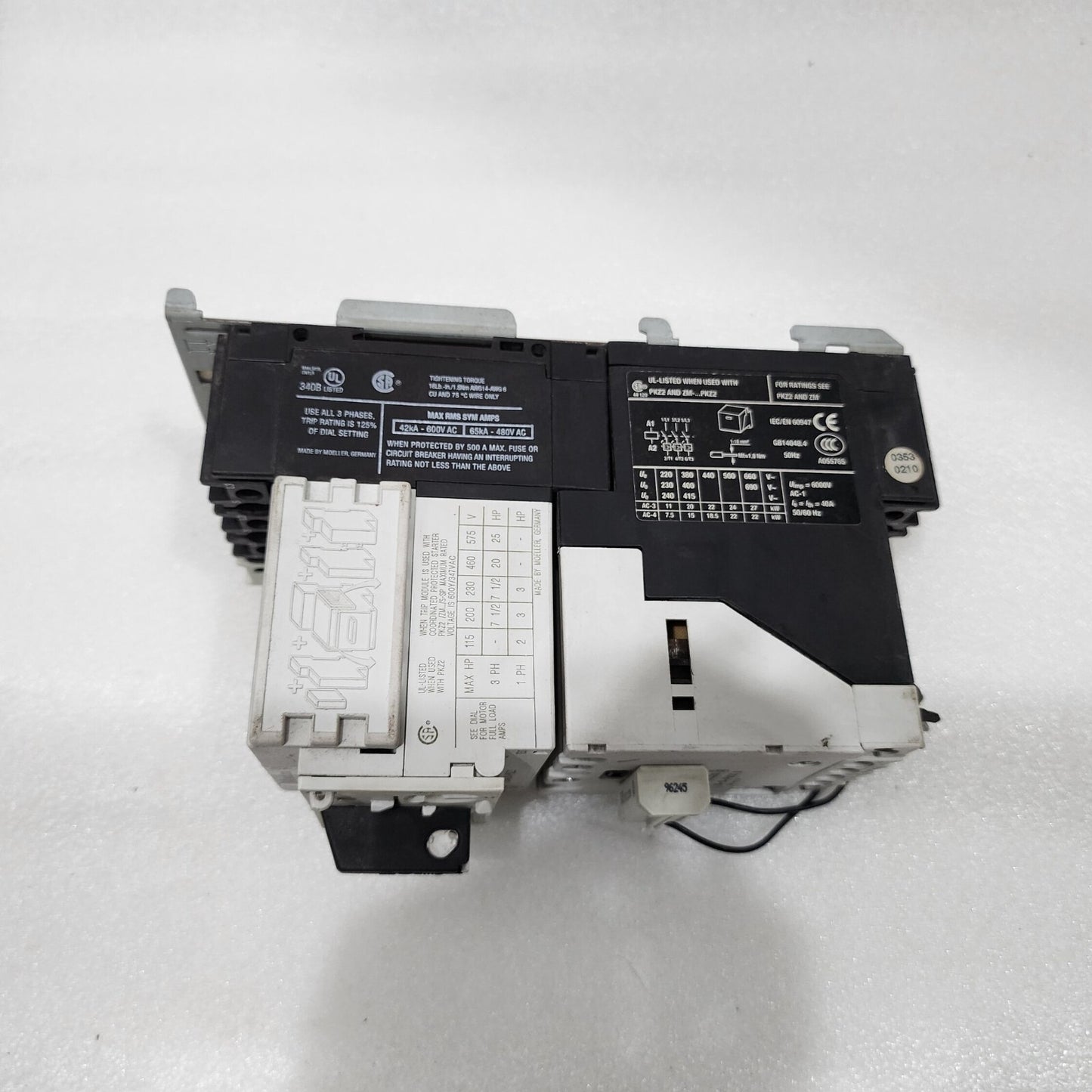 MOELLER ZM-25-PKZ2 MANUAL MOTOR PROTECTOR S-G-PKZ 2 HIGH CAPACITY CONTACT MODULE
