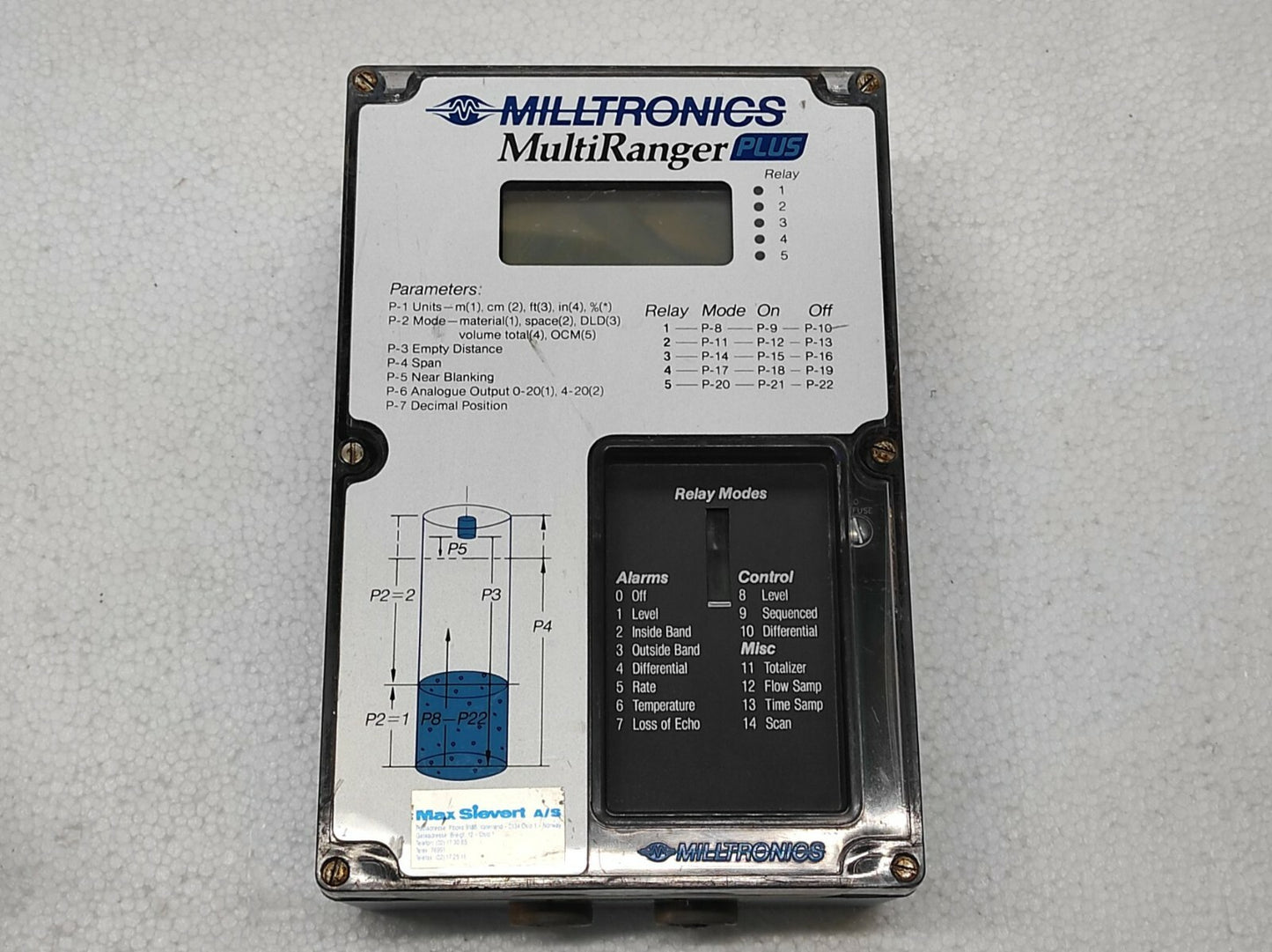 Milltronics 010890 070-10 Multiranger Plus Level Transmitter