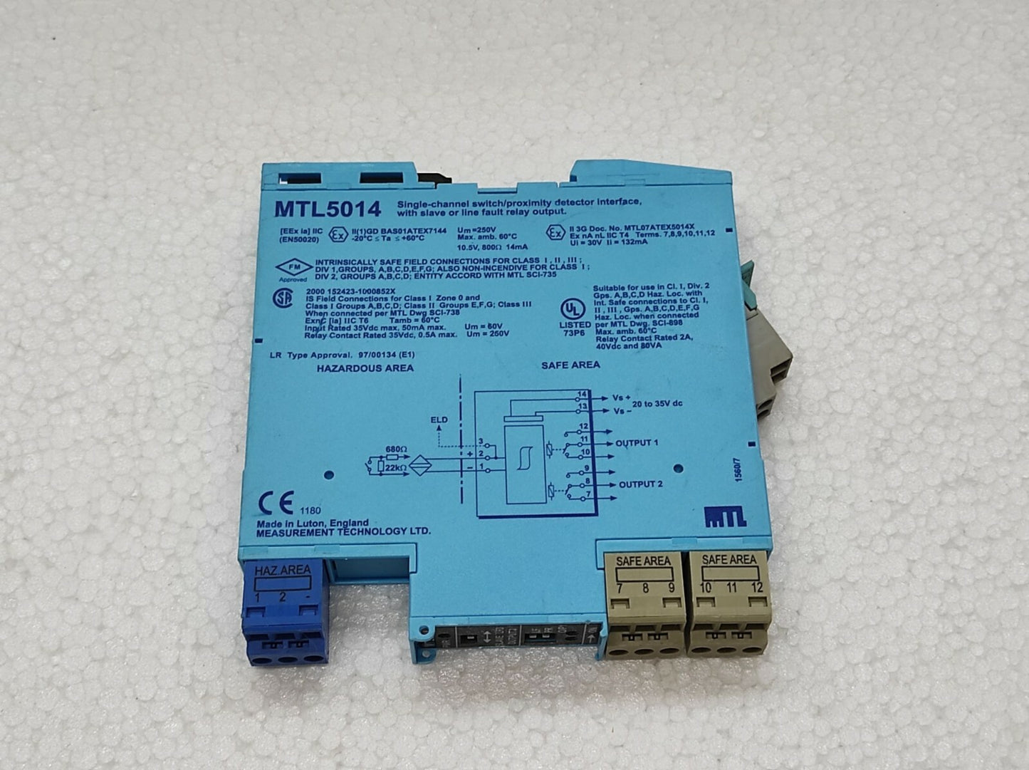 Measurement Technology MTL 5014 Single Channel Switch/Proximity Detector MTL5014