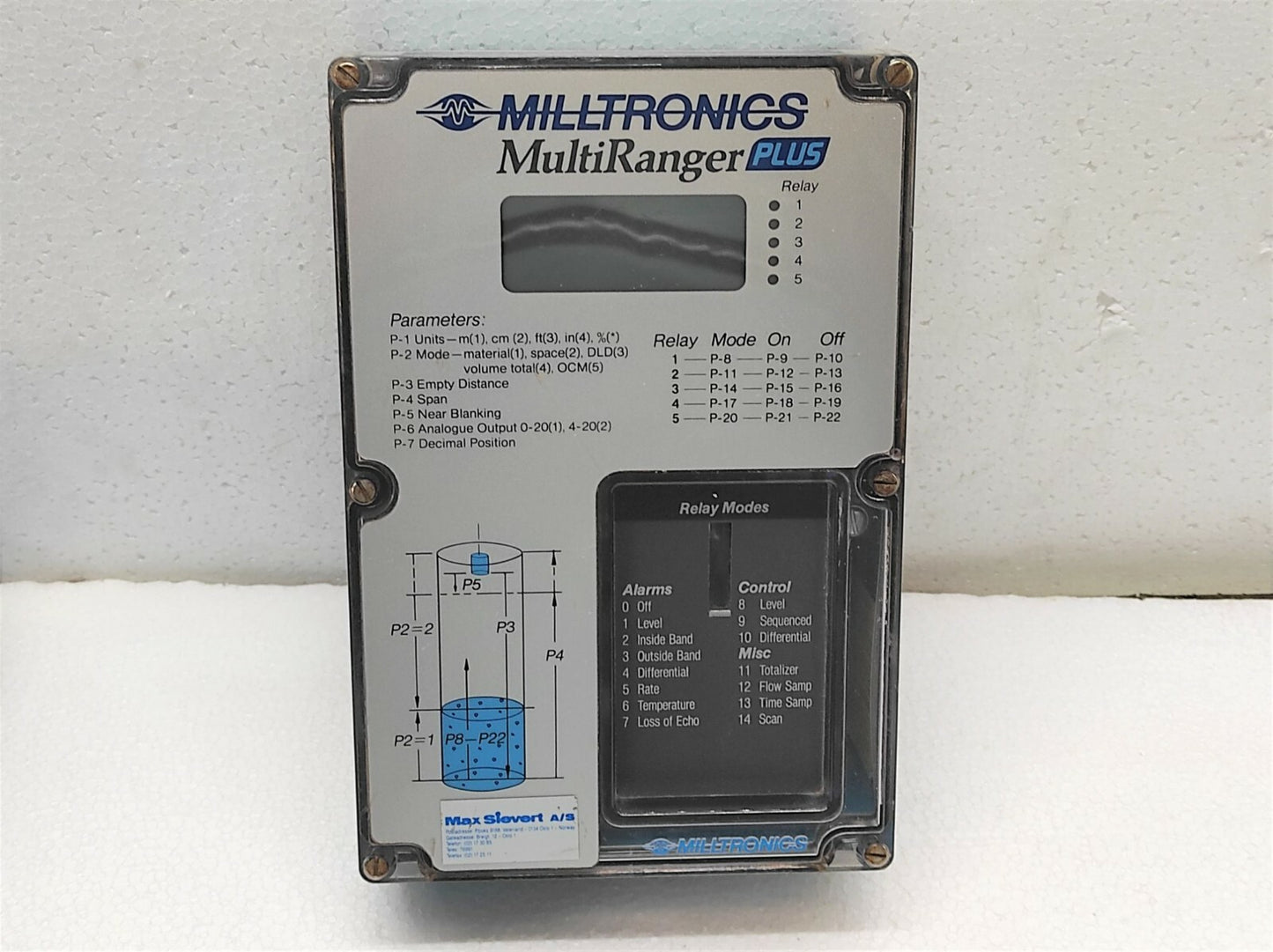 Milltronics 010890 070-10 Multiranger Plus Level Transmitter