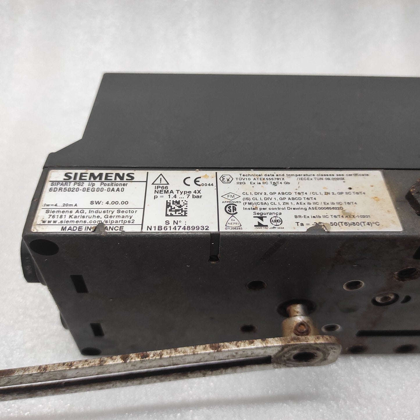 SIEMENS 6DR5020-0EG00-0AA0 SIPART PS2 I/P POSITIONER