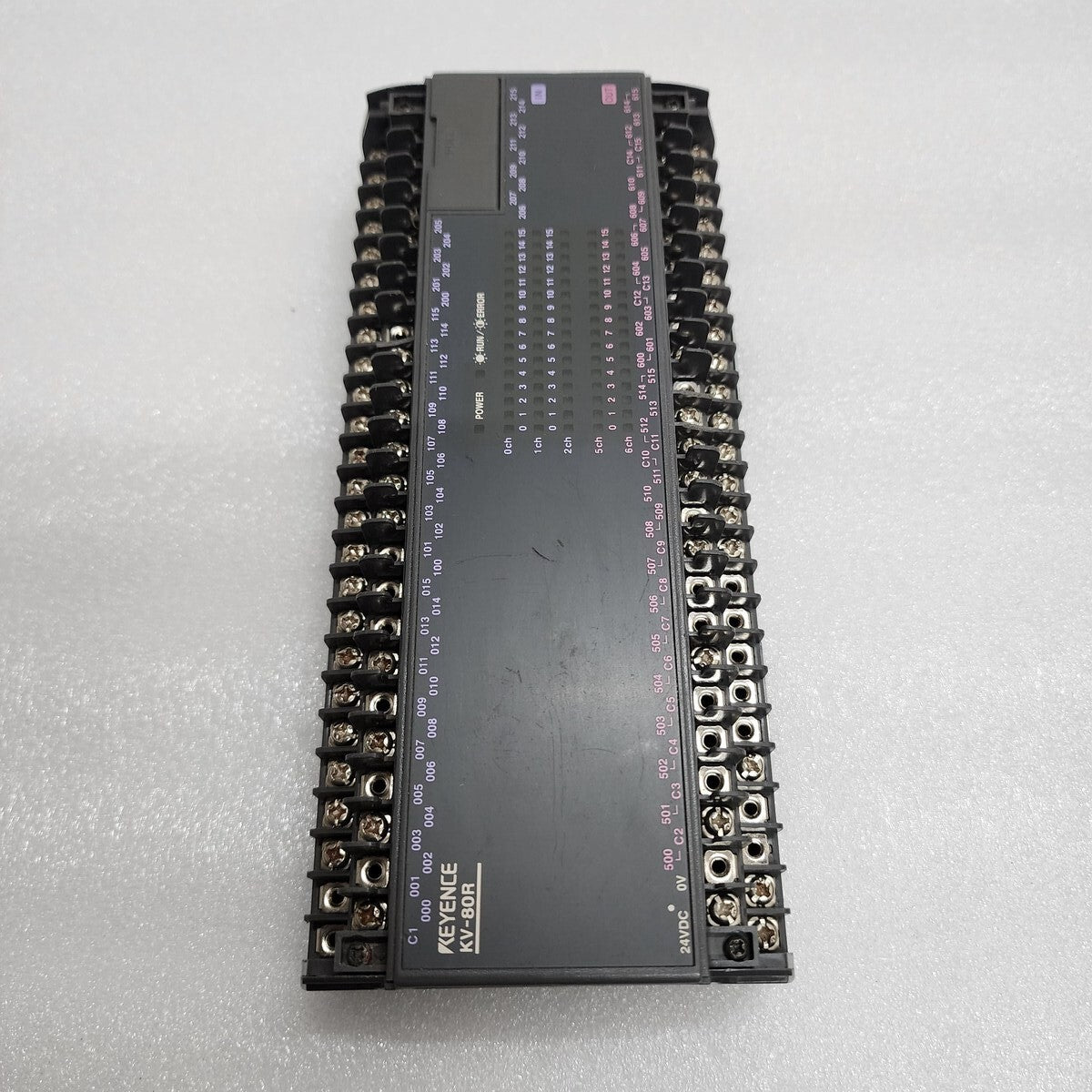 KEYENCE KV-80R CPU PLC MODULE CRACK ON BACK OF BODY