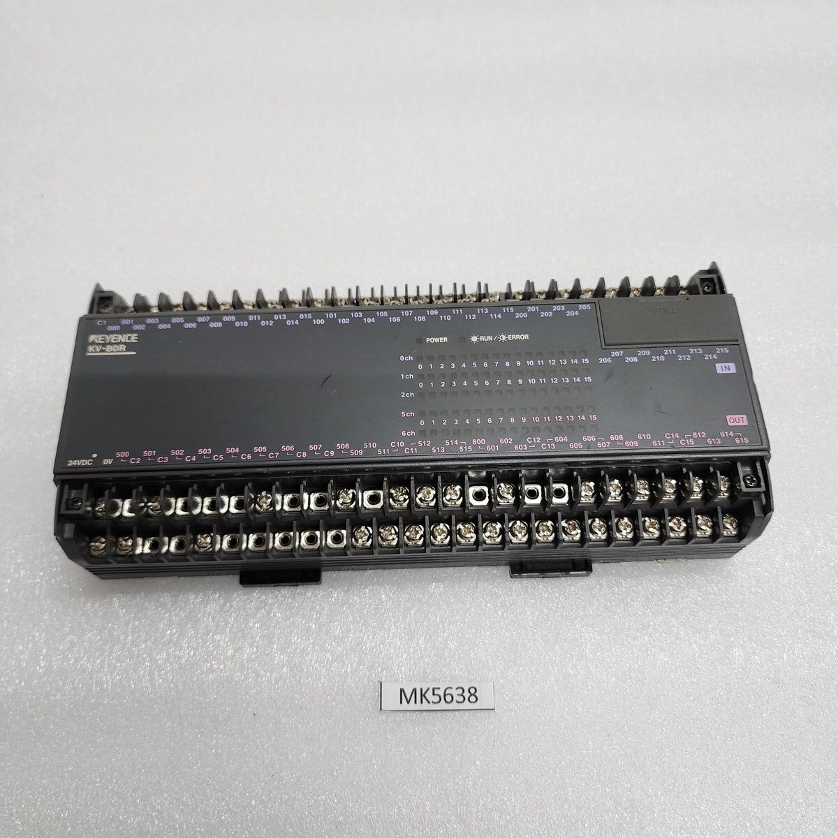 KEYENCE KV-80R CPU PLC MODULE CRACK ON BACK OF BODY