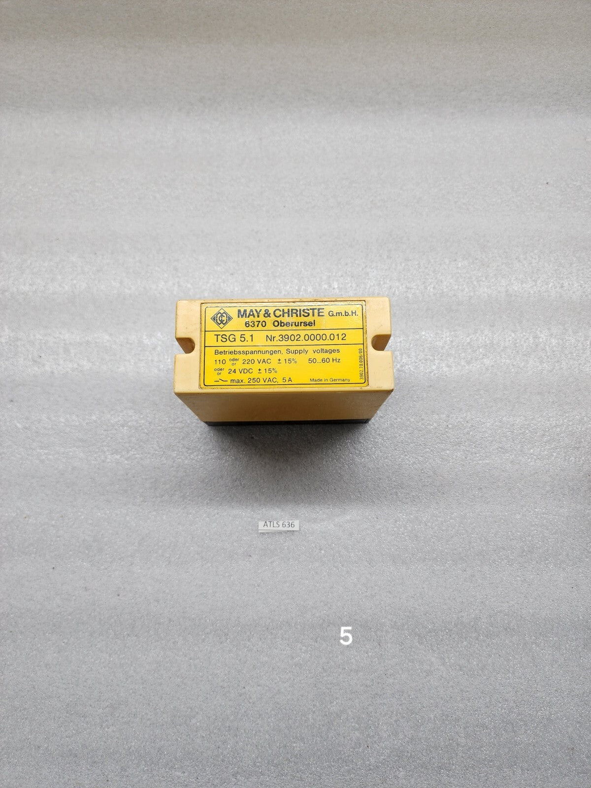 MAY & CHRISTE TSG 5.1 3902.0000.012 110-220VAC/24VDC