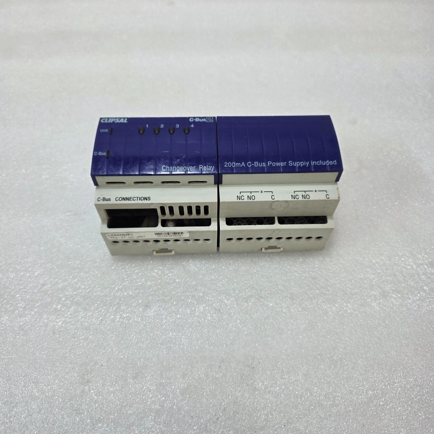 CLIPSAL C-BUS2 L5504RVFC 4 CHANNEL VOLTAGE FREE CHANGEOVER RELAY | 240V AC | HOM