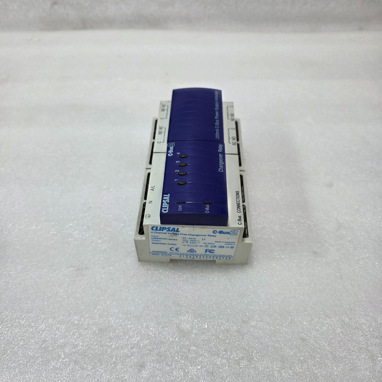 CLIPSAL C-BUS2 L5504RVFC 4 CHANNEL VOLTAGE FREE CHANGEOVER RELAY | 240V AC | HOM