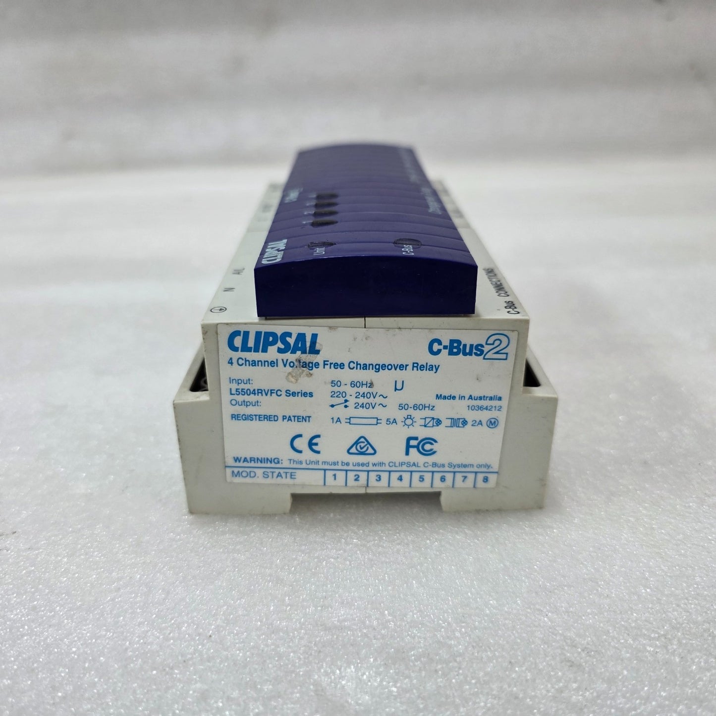 CLIPSAL C-BUS2 L5504RVFC 4 CHANNEL VOLTAGE FREE CHANGEOVER RELAY | 240V AC | HOM