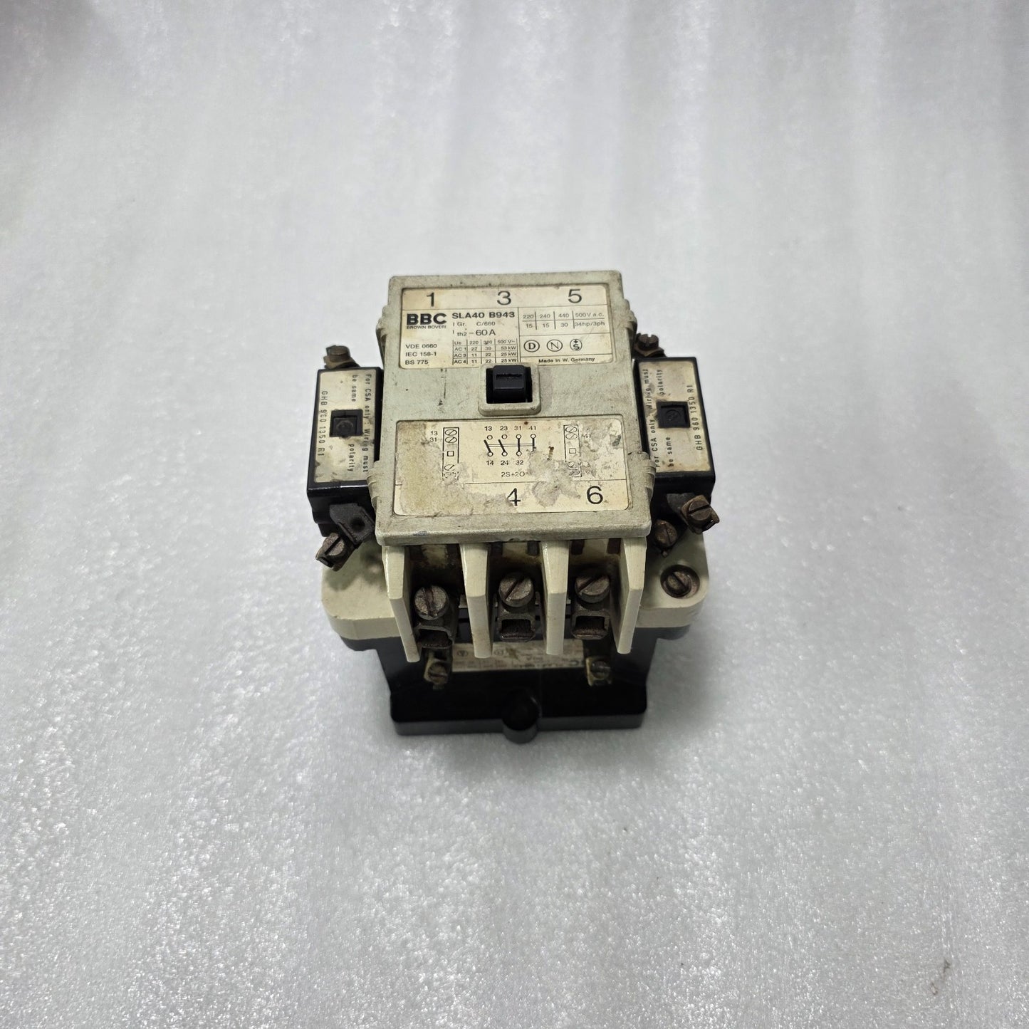 BBC BROWN BOVERI SLA40 B943 AC CONTACTOR 60A | 3 PHASE MOTOR CONTACTOR 220/380V