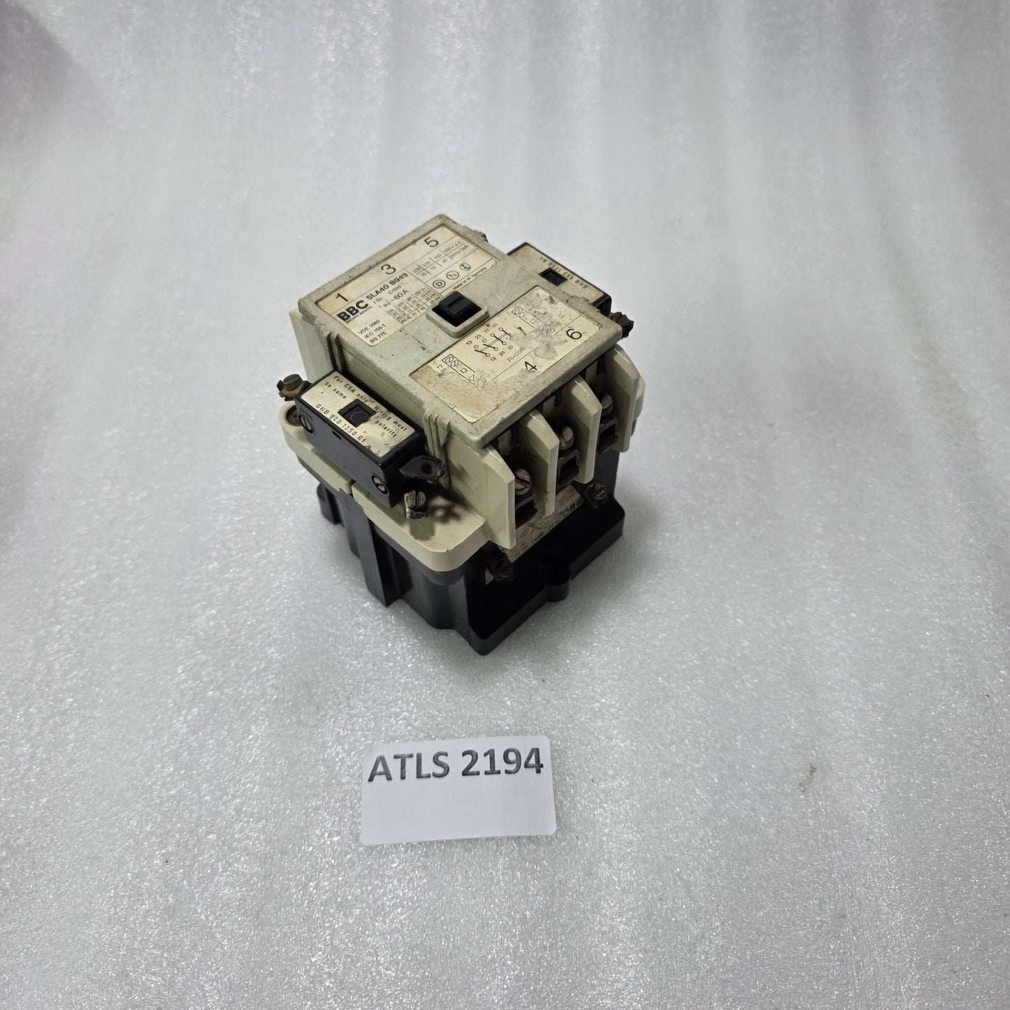 BBC BROWN BOVERI SLA40 B943 AC CONTACTOR 60A | 3 PHASE MOTOR CONTACTOR 220/380V