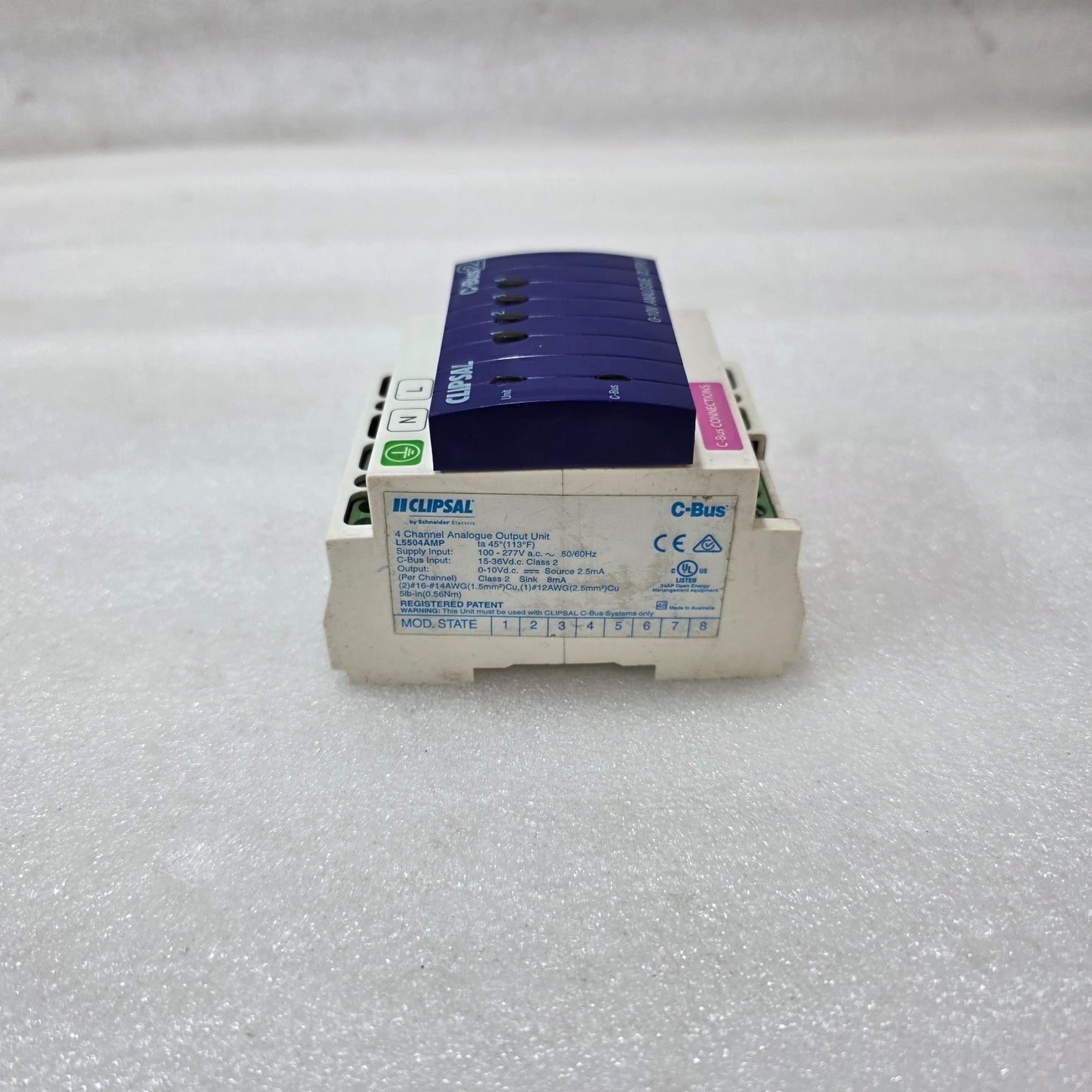 CLIPSAL C-BUS L5504AMP 4 CHANNEL ANALOGUE OUTPUT UNIT | 0–10V DC | BUILDING AUTO