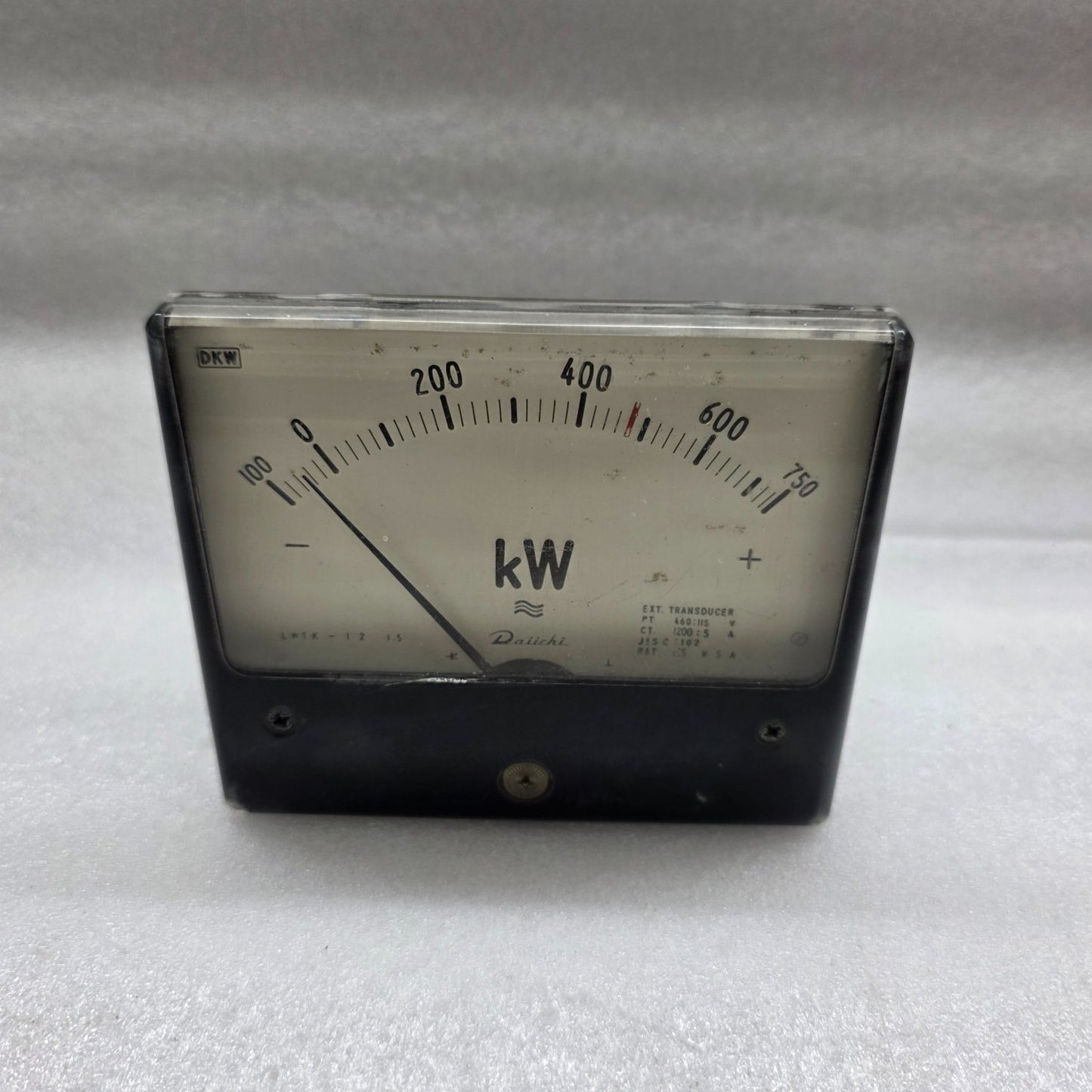 DAIICHI LWTK-12 KILO WATT METER PT 460/115V CT 1200/5A