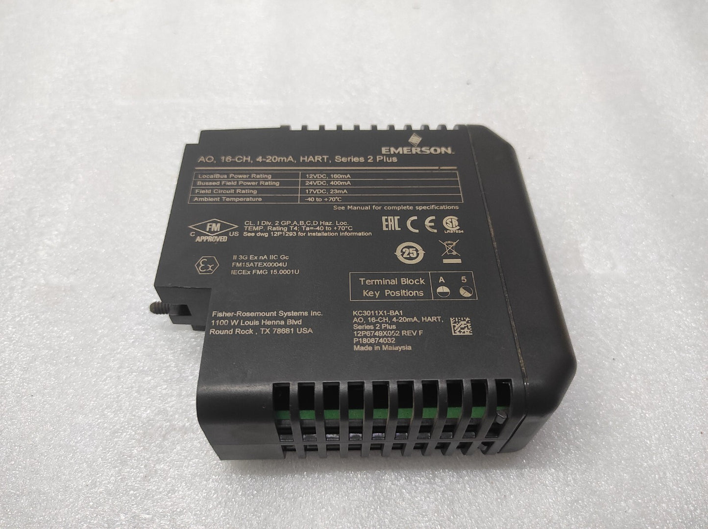 EMERSON KC3011X1-BA1 ANALOG OUTPUT MODULE