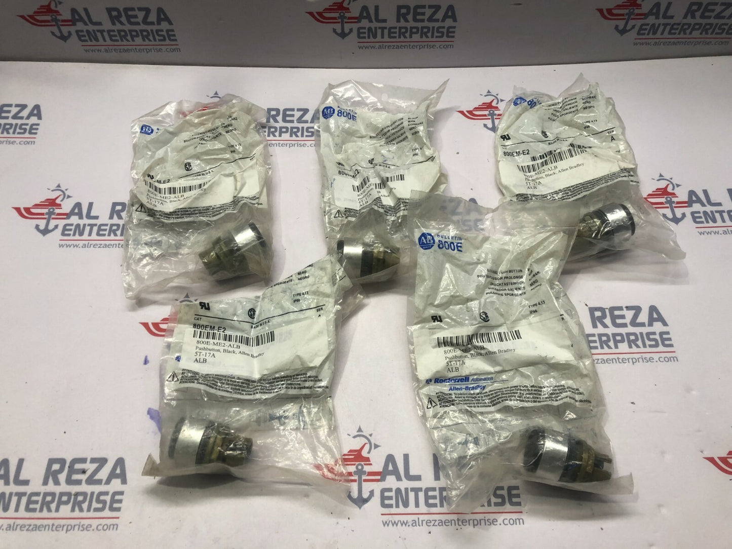 ALLEN BRADLEY CAT 800EM-E2 EXTENDED PUSH BUTTON LOT OF 5 UNIT