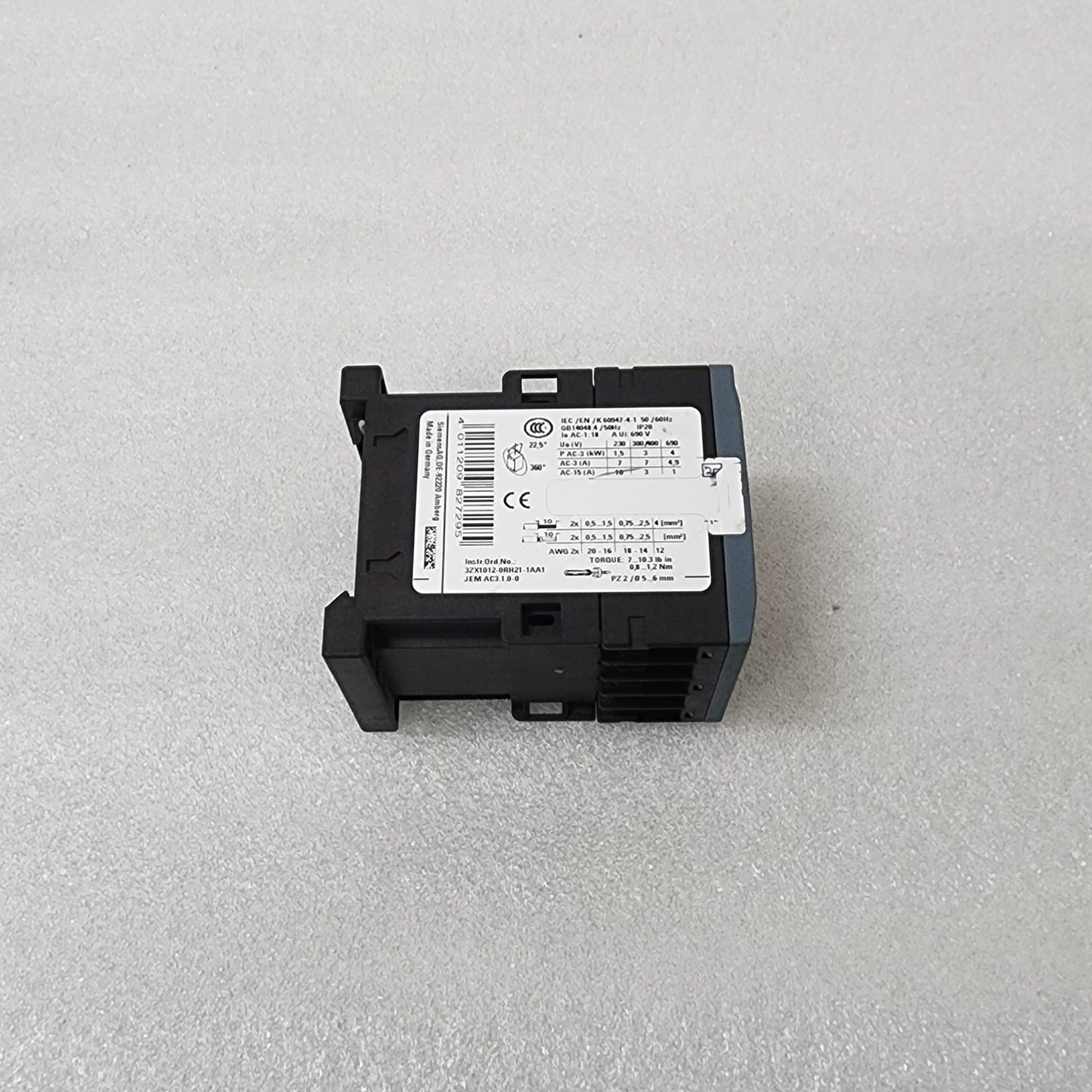 SIEMENS 3RT2015-1AK62 AC POWER CONTACTOR 110-120V