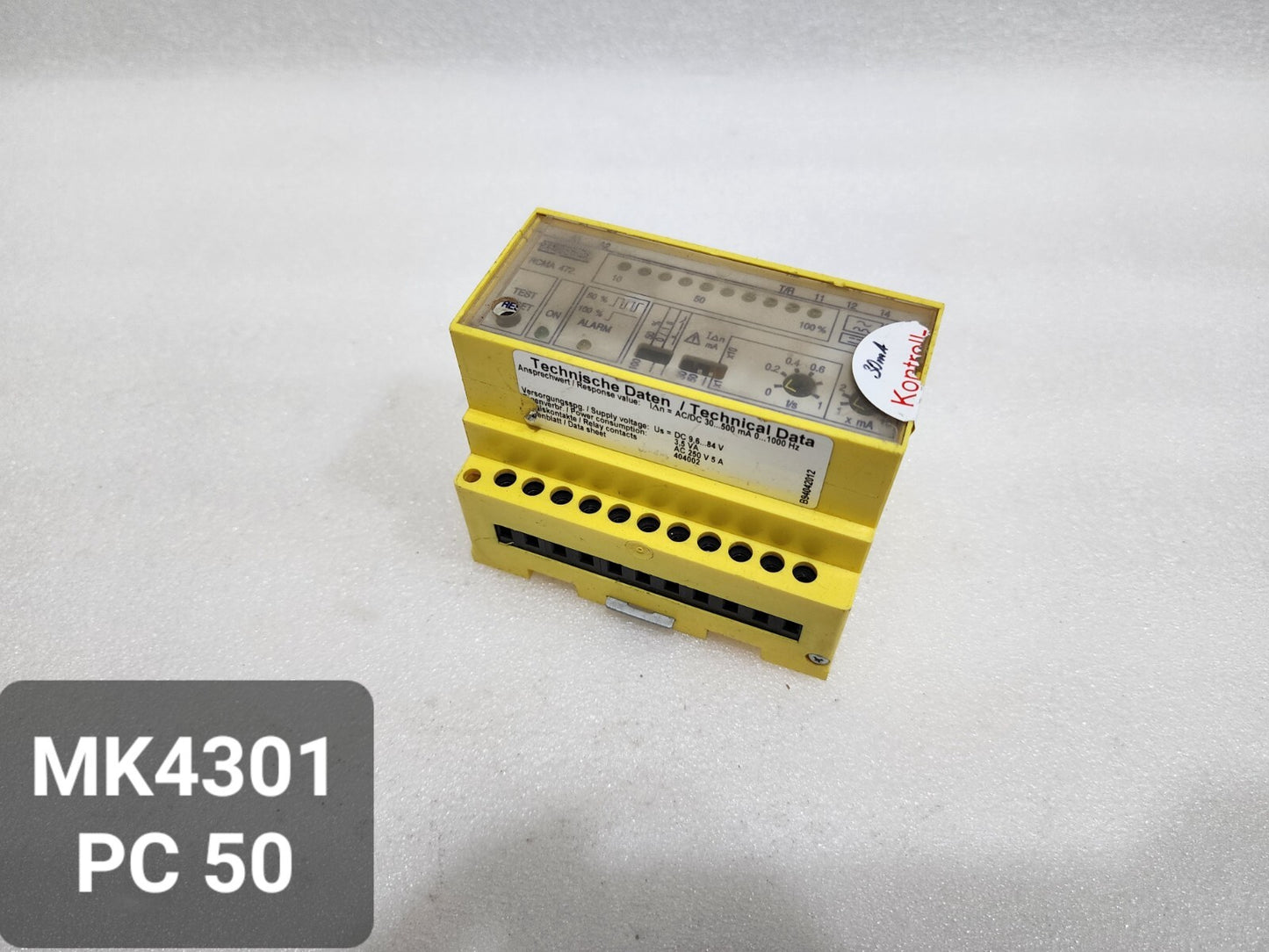 BENDER RCMA472LY-21 RESIDUAL CURRENT MONITOR B94042012