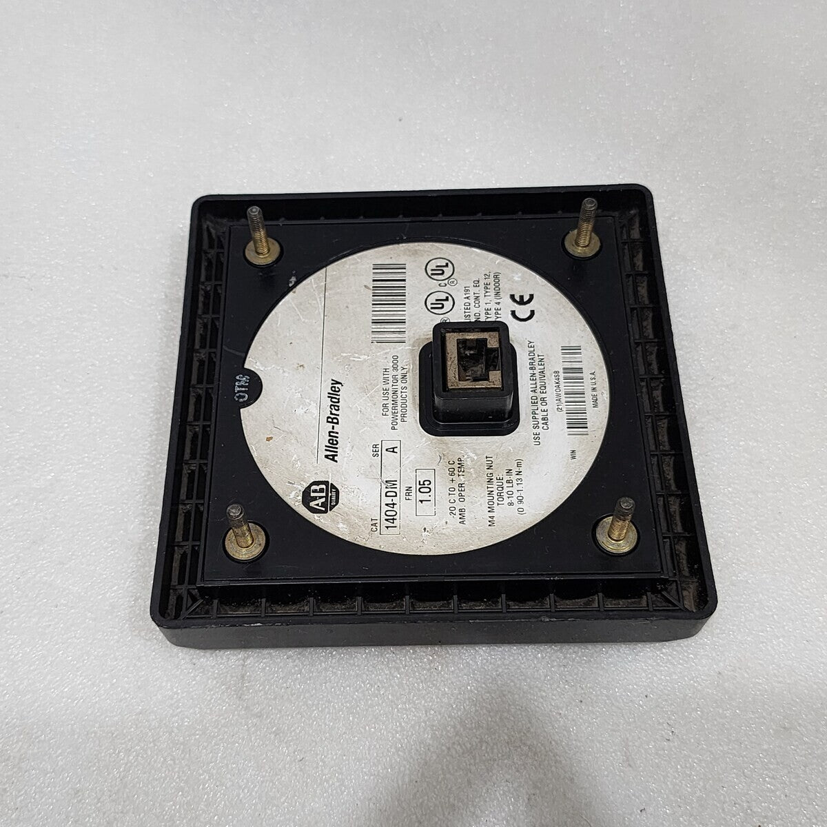 ALLEN BRADLEY CAT 1404-DM SER A POWER MONITOR 3000 FRONT DISPLAY