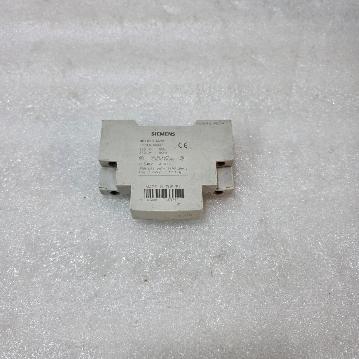 SIEMENS 3RV1902-1AP0 CONTACTOR ACCESSORY MODULE
