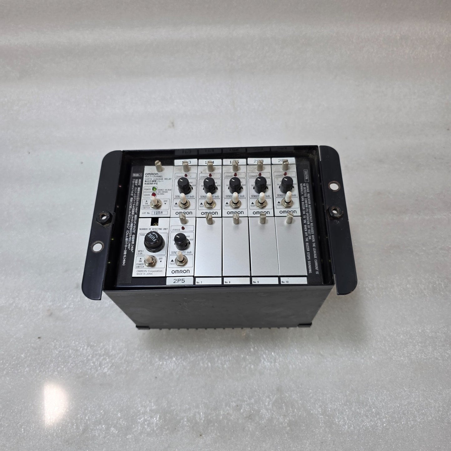 OMRON K6EM-PS MULTI CHANNEL EARTH LEAKAGE RELAY PANEL 100/200VAC