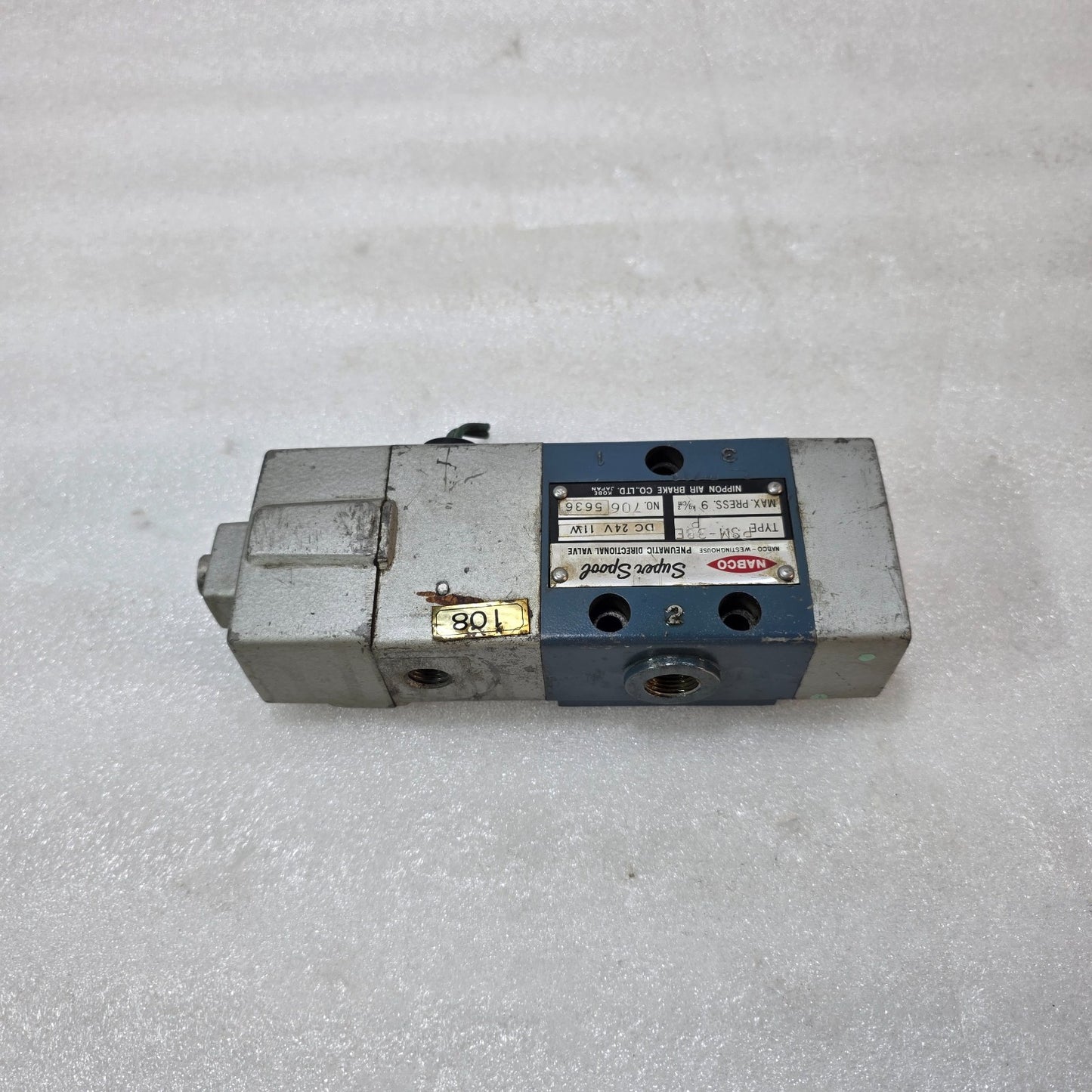 NABCO PSM-33E-P PNEUMATIC DIRECTIONAL CONTROL VALVE 24V DC SUPER SPOOL VALVE 9 K