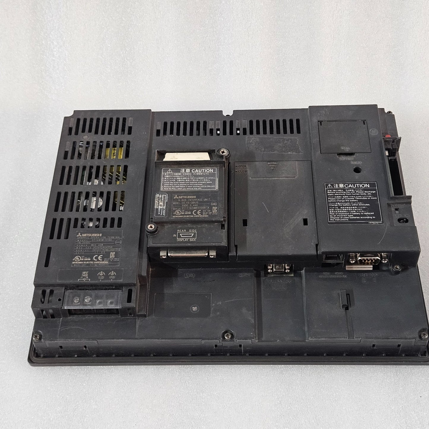 MITSUBISHI GT1685M-STBD GRAPHIC OPERATION TERMINAL HMI WITH GT15-QBUS INTERFACE
