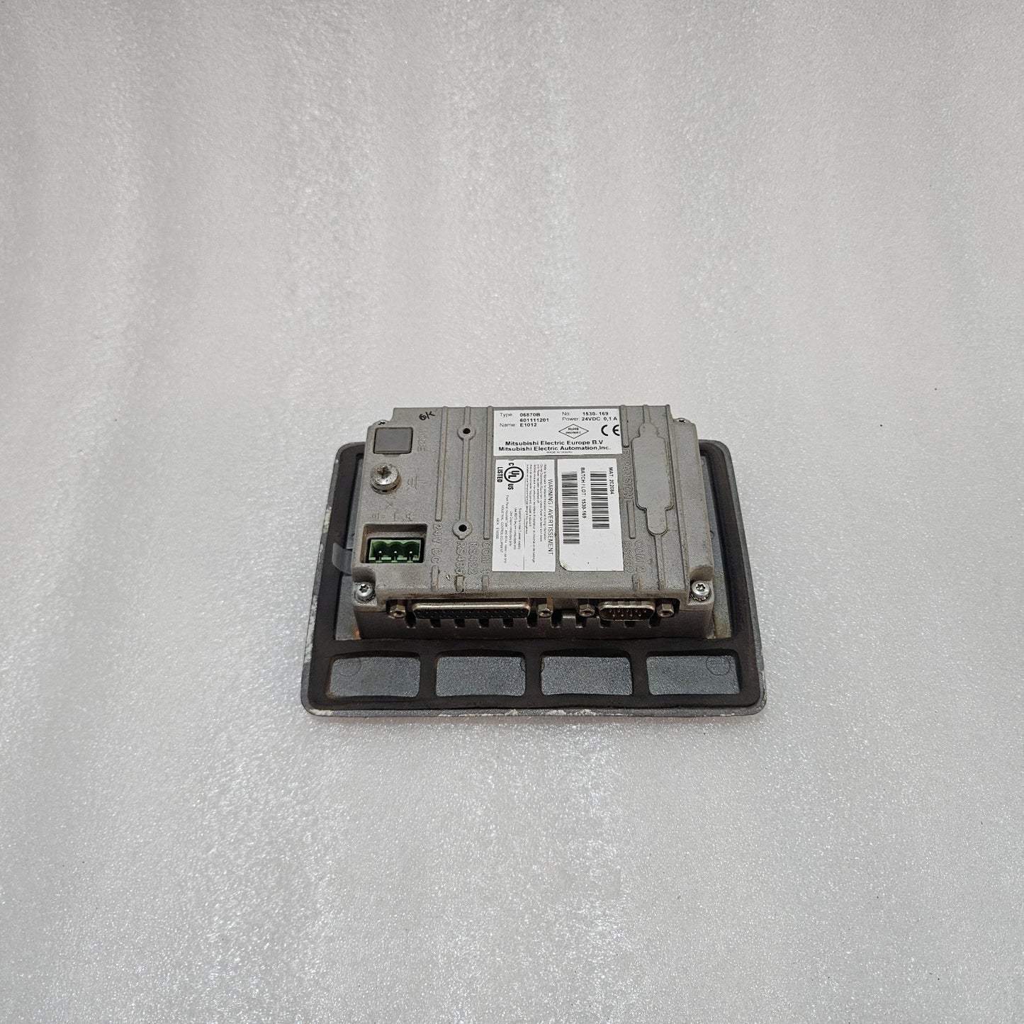 MITSUBISHI ELECTRIC E1012 OPERATOR INTERFACE 06870B 24VDC HMI PANEL 601111201