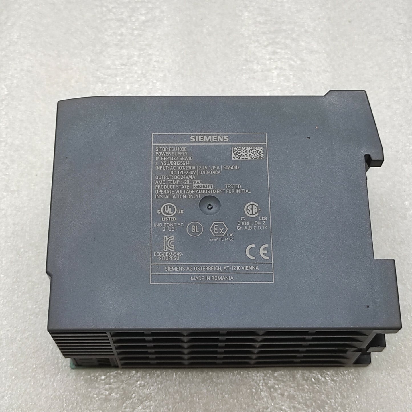 SIEMENS SITOP PSU100C 6EP1 332-5BA10 POWER SUPPLY 24VDC