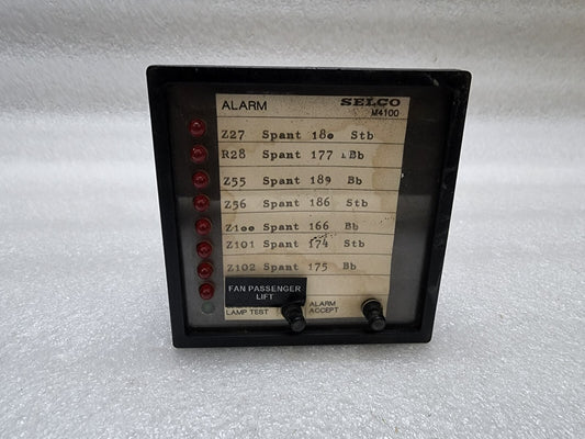 SELCO M4100-20 ALARM INDICATOR PANEL 24VDC