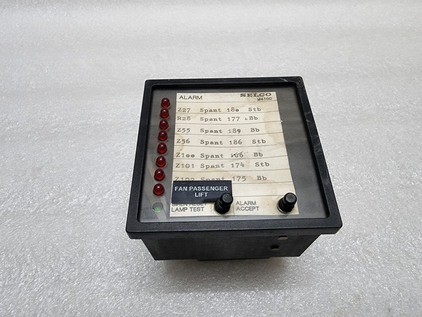 SELCO M4100-20 ALARM INDICATOR PANEL 24VDC