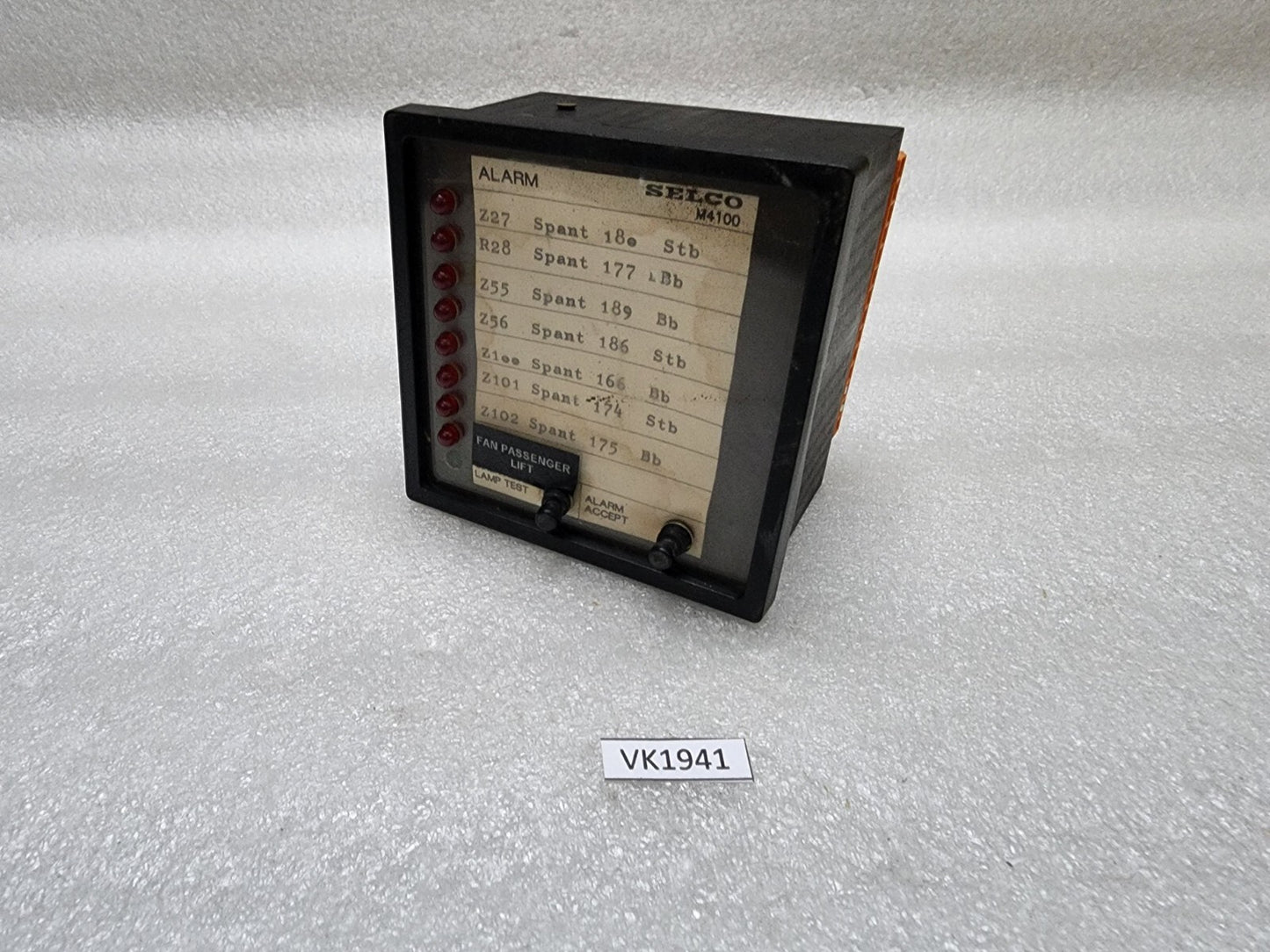 SELCO M4100-20 ALARM INDICATOR PANEL 24VDC
